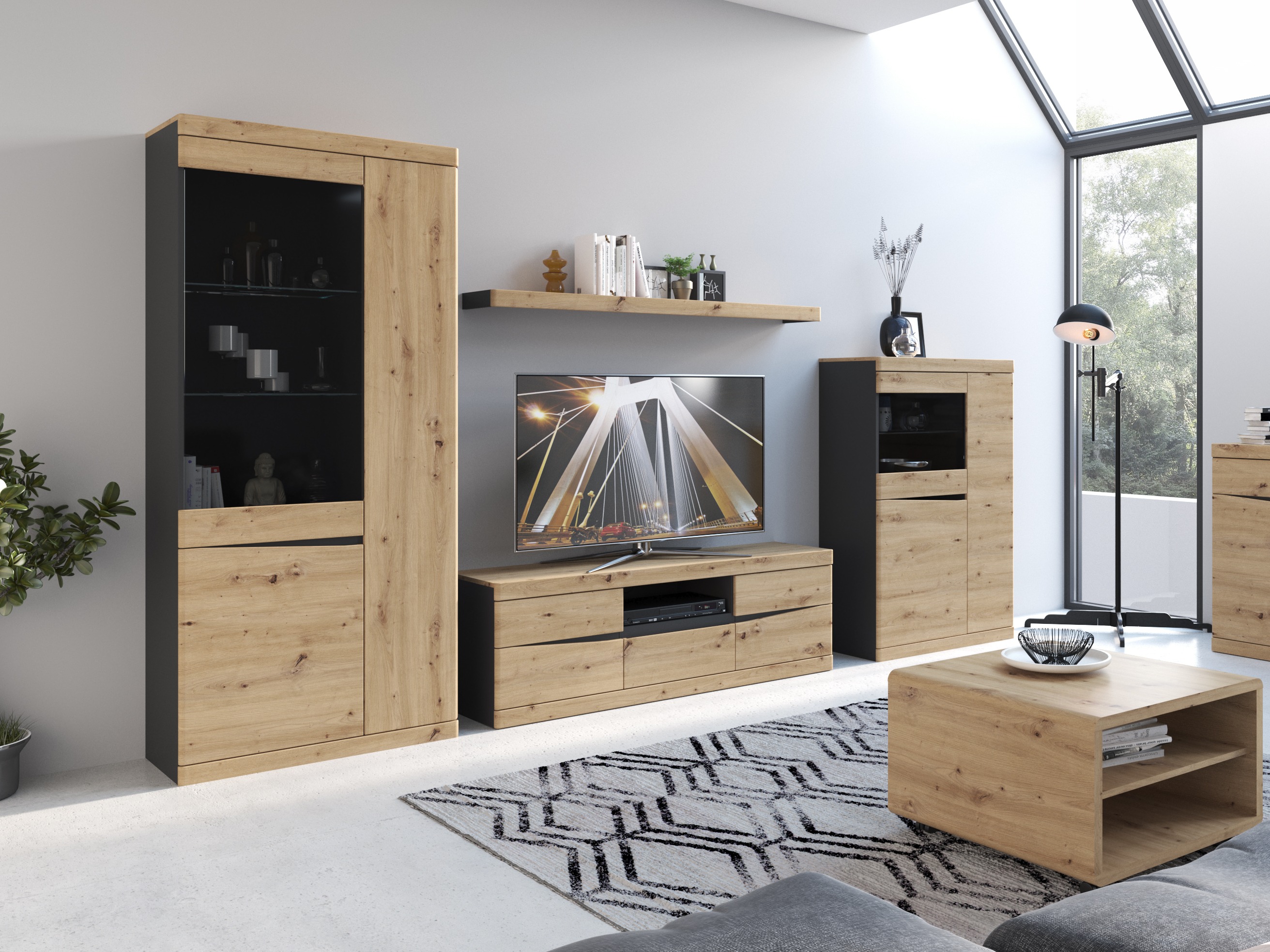 Reol Venlori 128 (Antracit + Artisan eg)