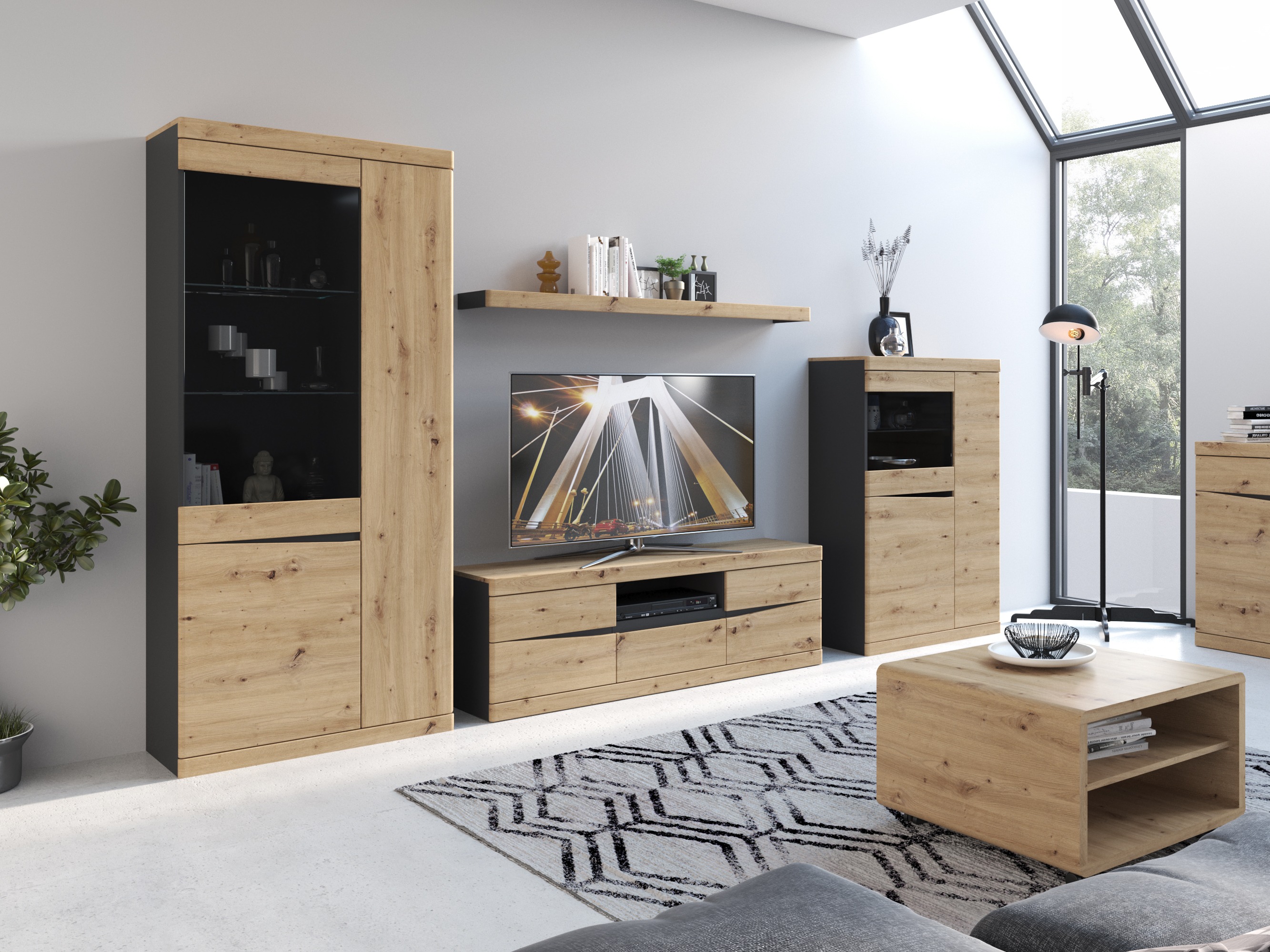 Reol Venlori 129 (Antracit + Artisan eg)