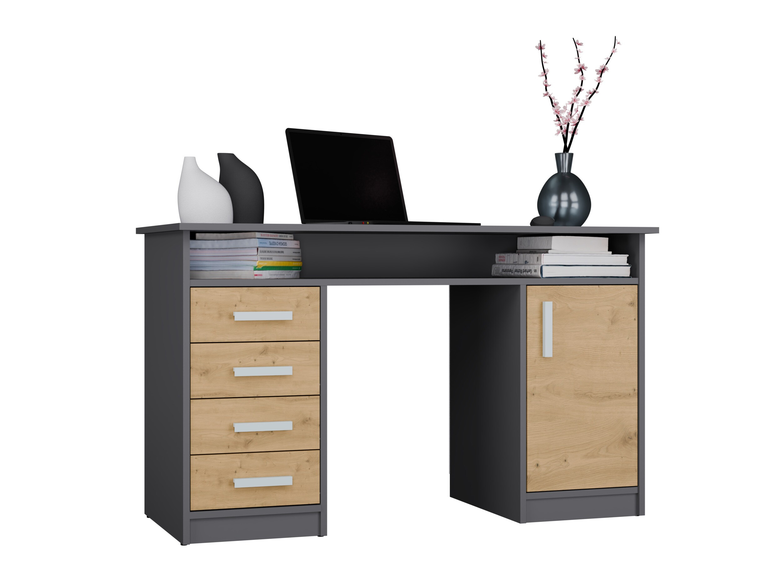 Skrivebord Mandeville 329 (Artisan eg + Antracit)