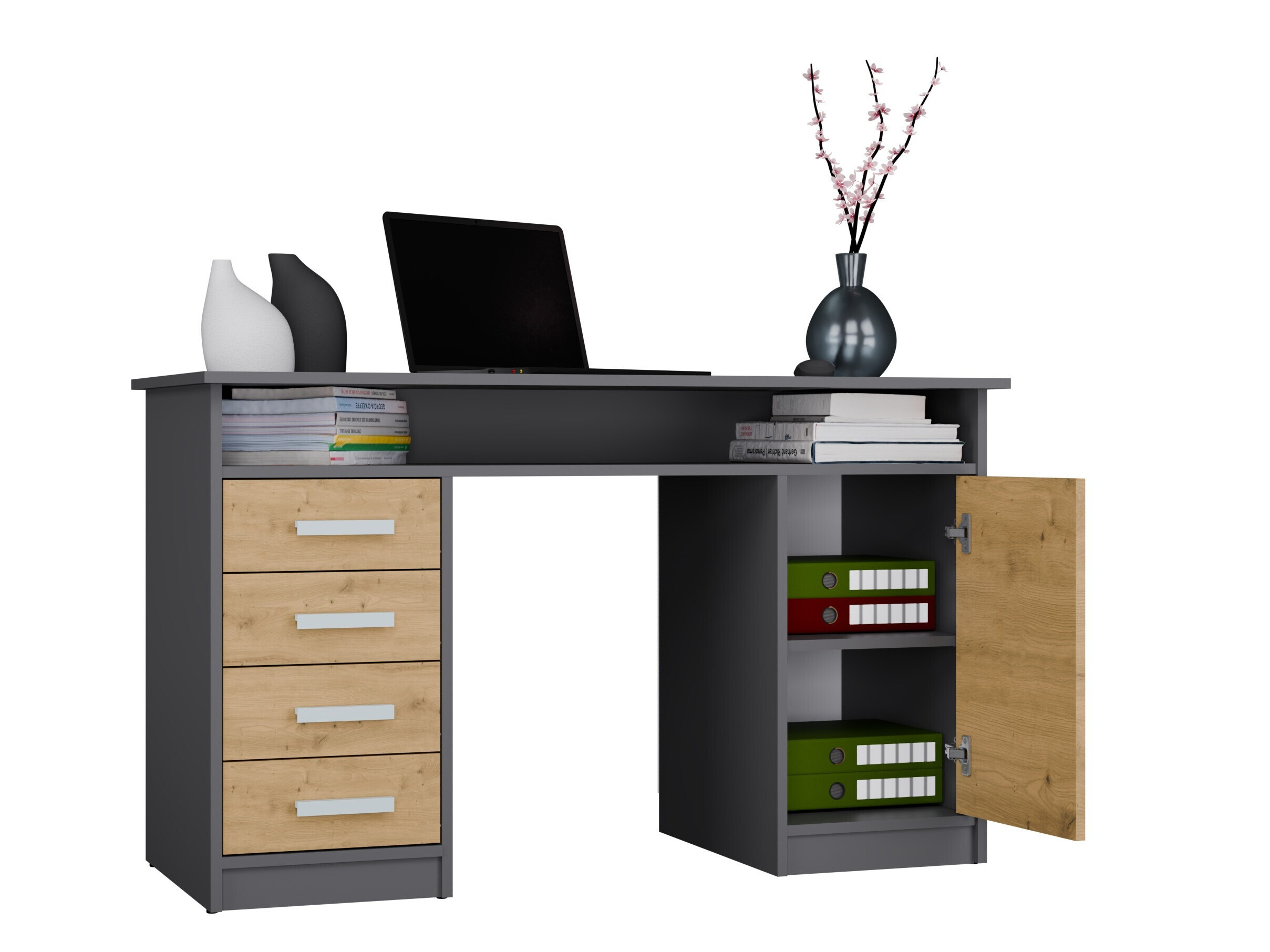 Skrivebord Mandeville 329 (Artisan eg + Antracit)