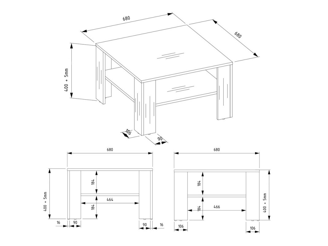 Sofabord Mandeville 358