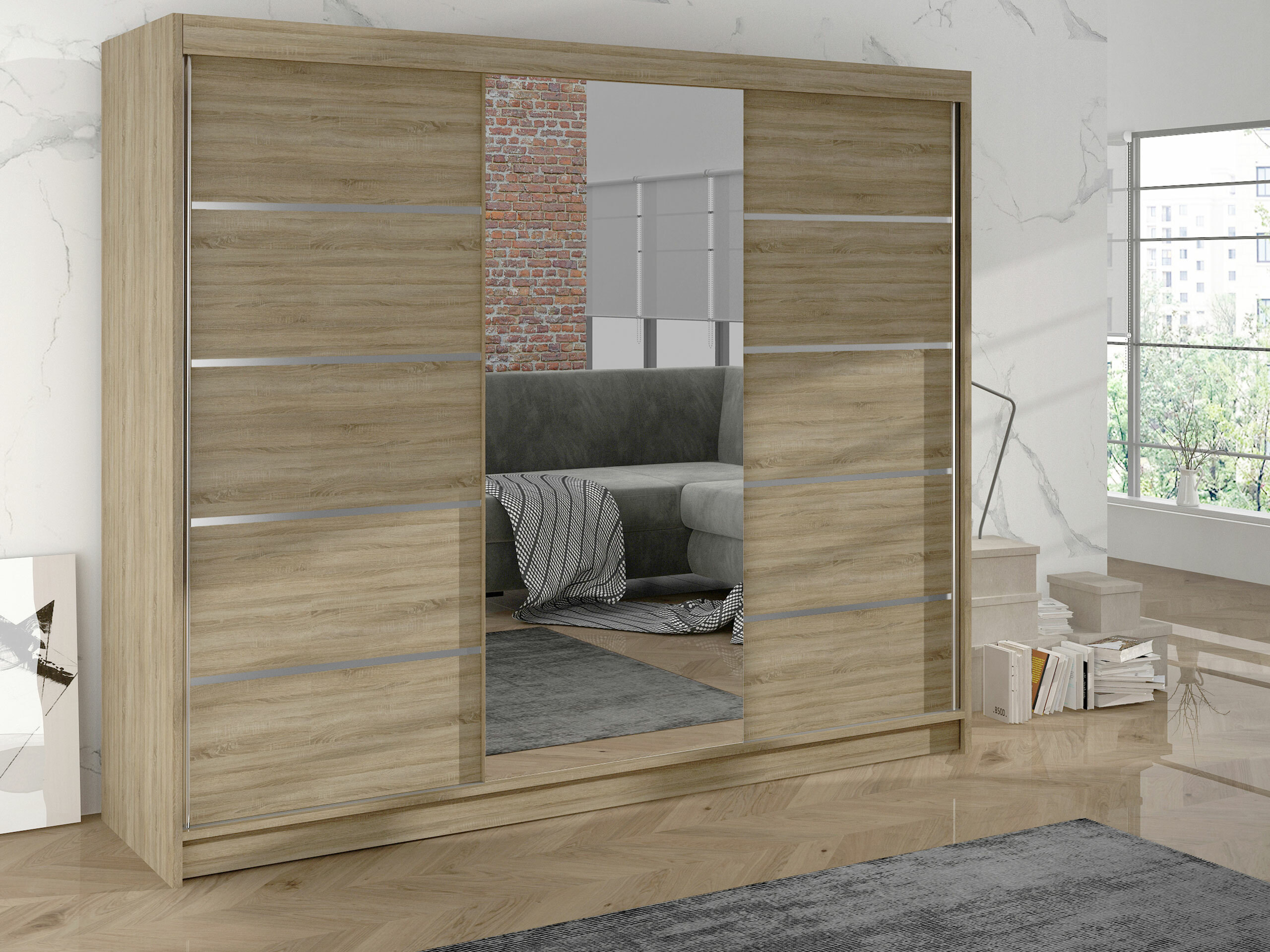 Garderobeskab Closico 161 (Sonoma eg)