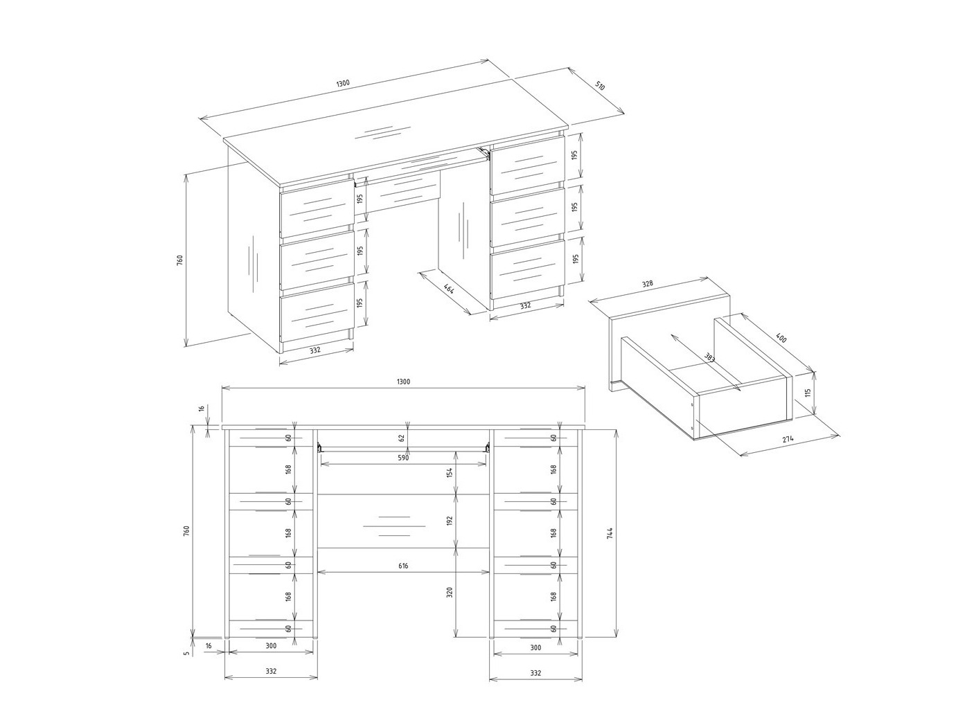 Skrivebord Mandeville 306