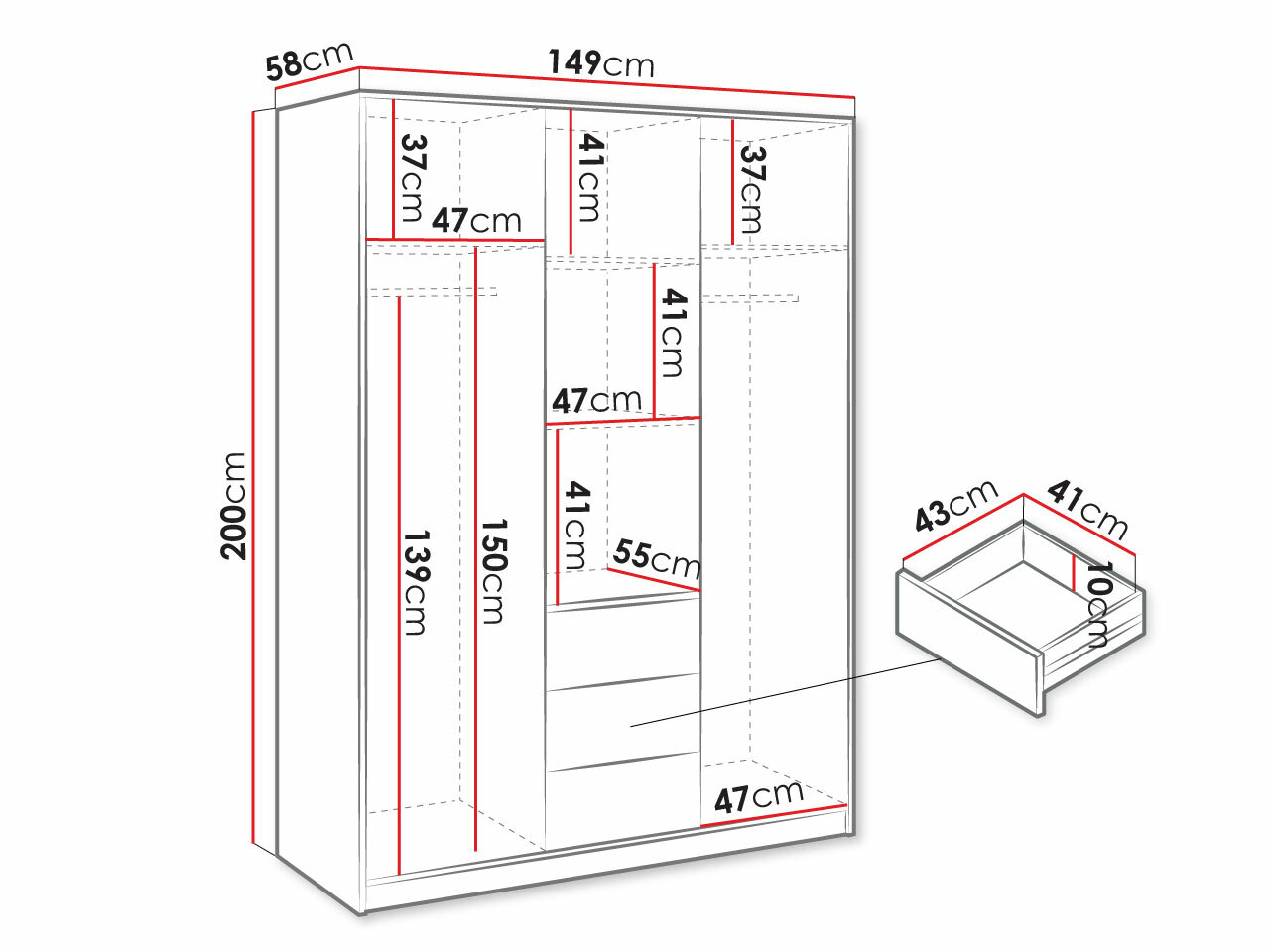 Garderobeskab Lombala 103