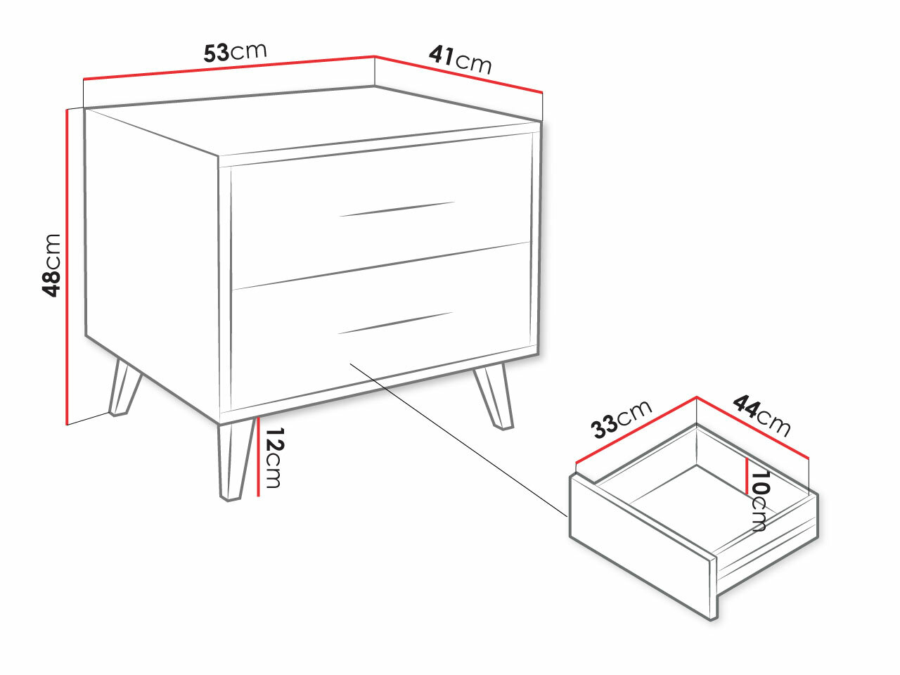 Sengebord Lombala 101