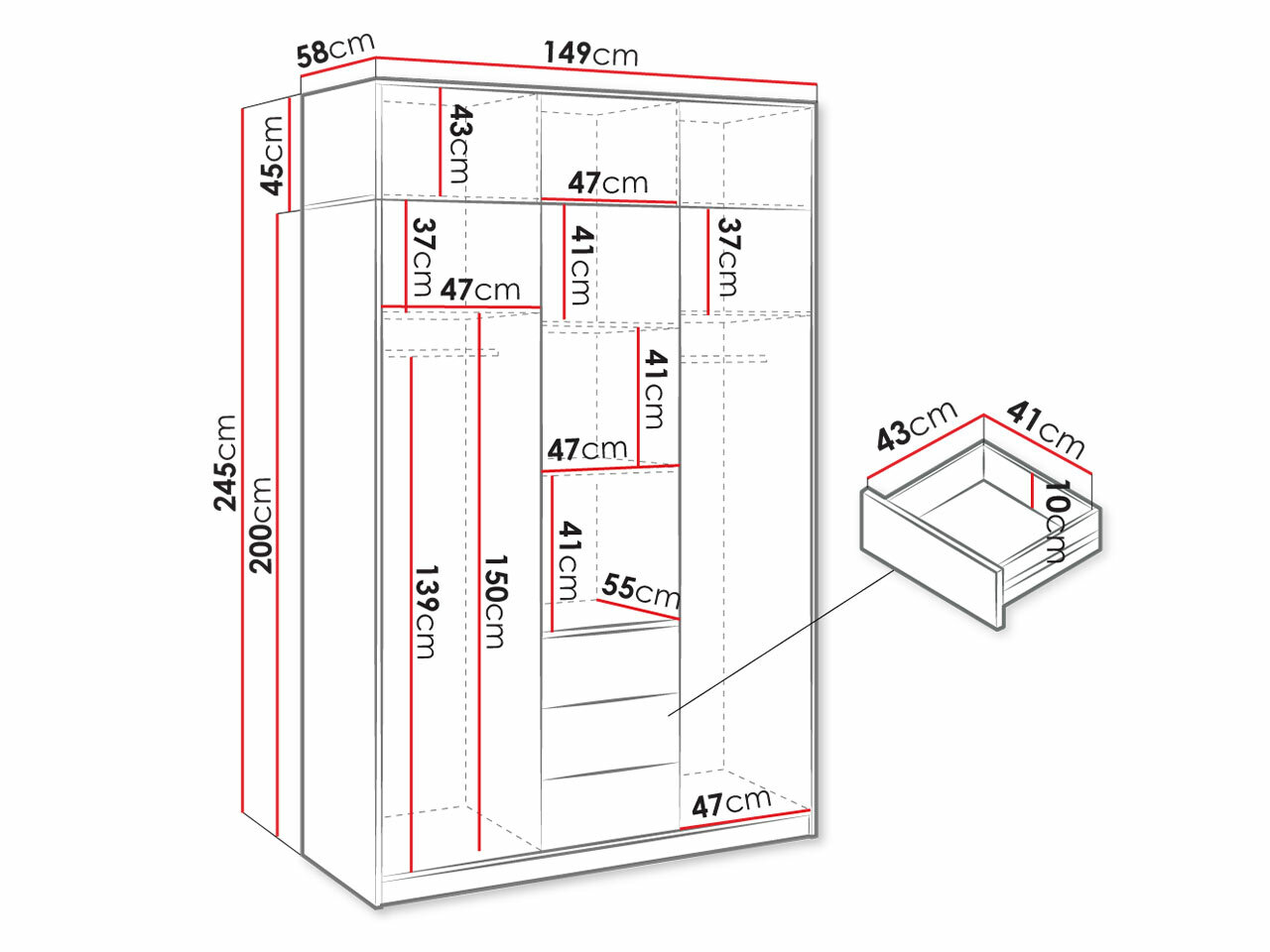 Garderobeskab Lombala 109