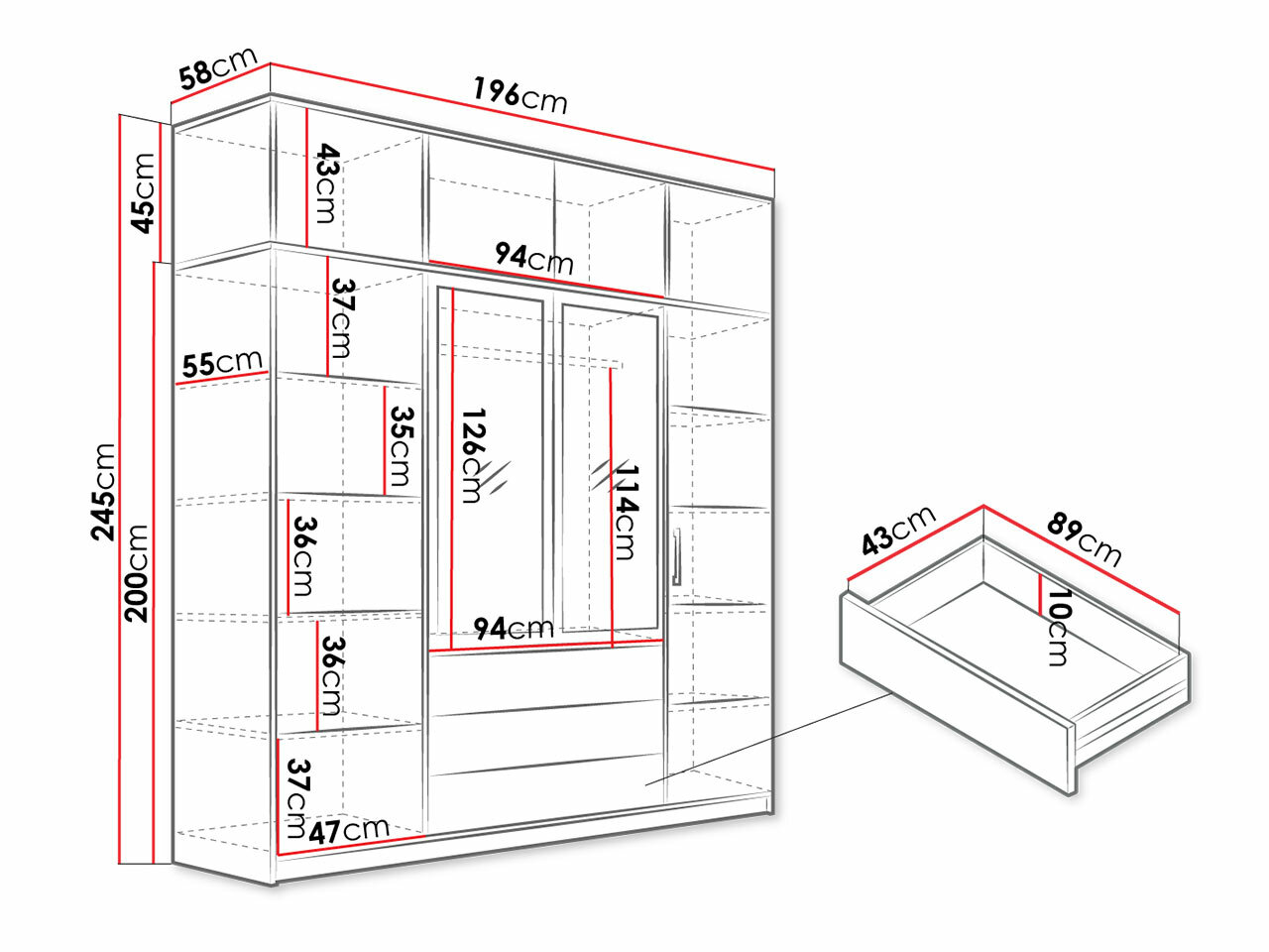 Garderobeskab Lombala 110