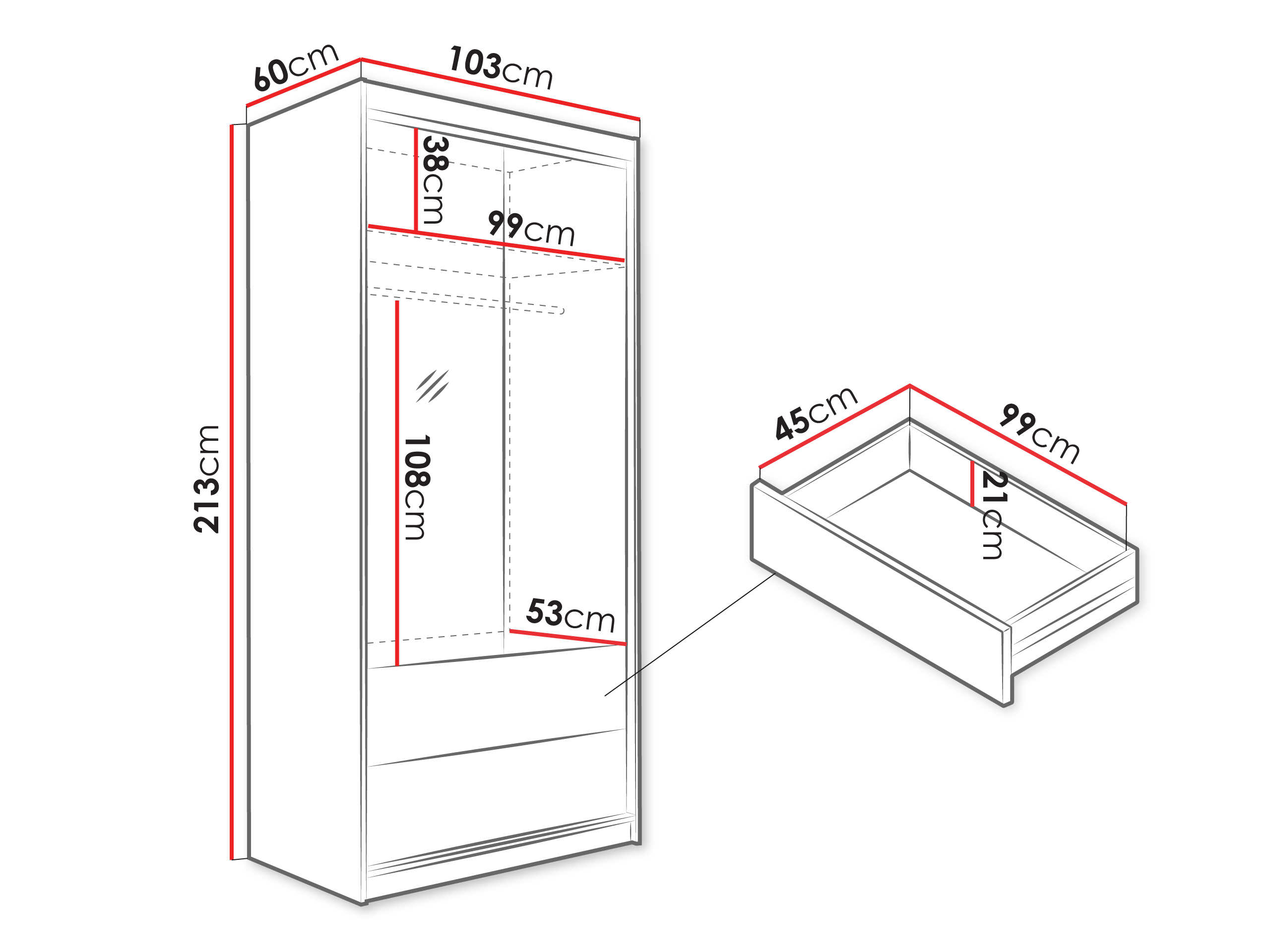 Garderobeskab Honolulu 245