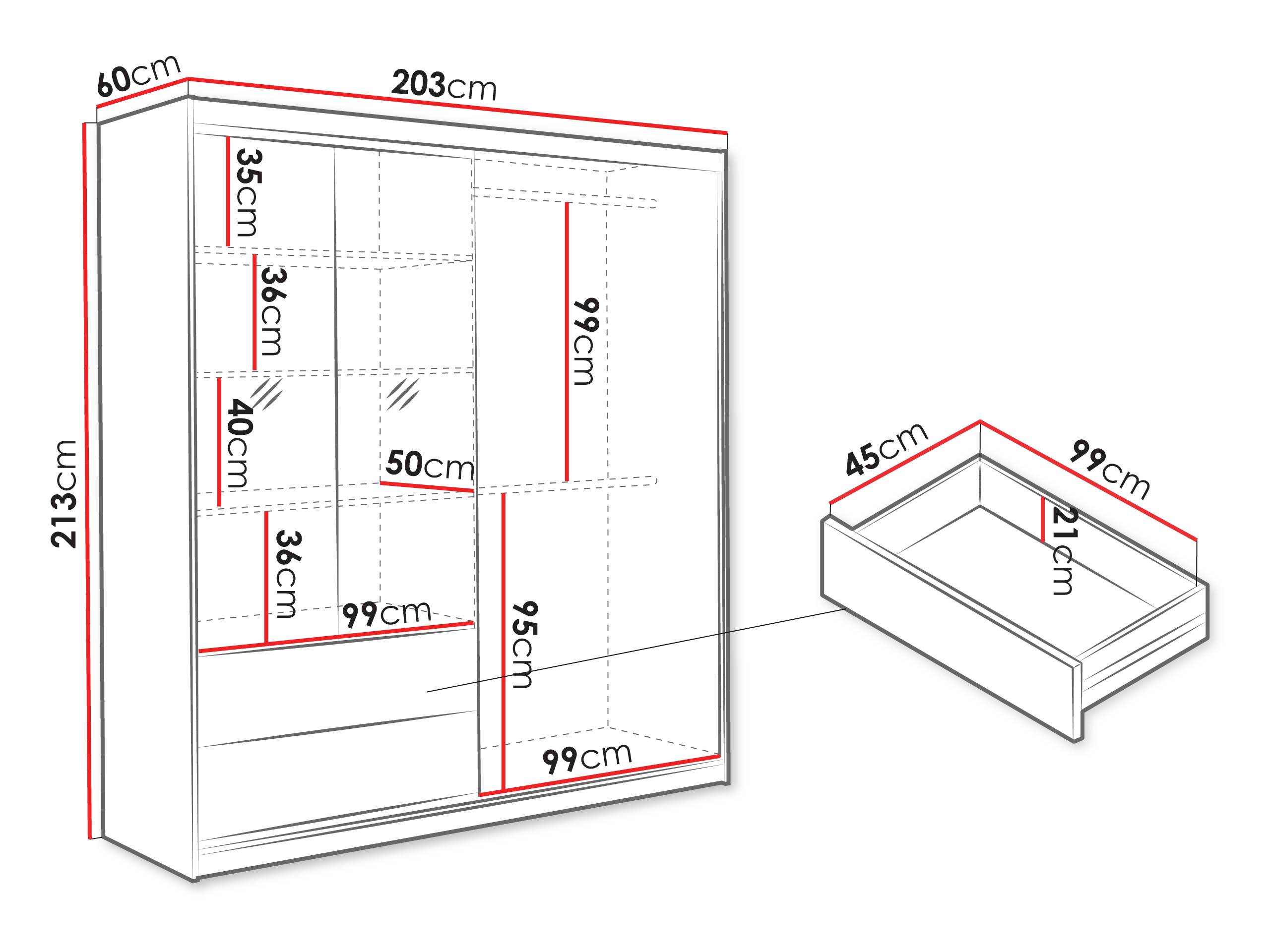 Garderobeskab Honolulu 246