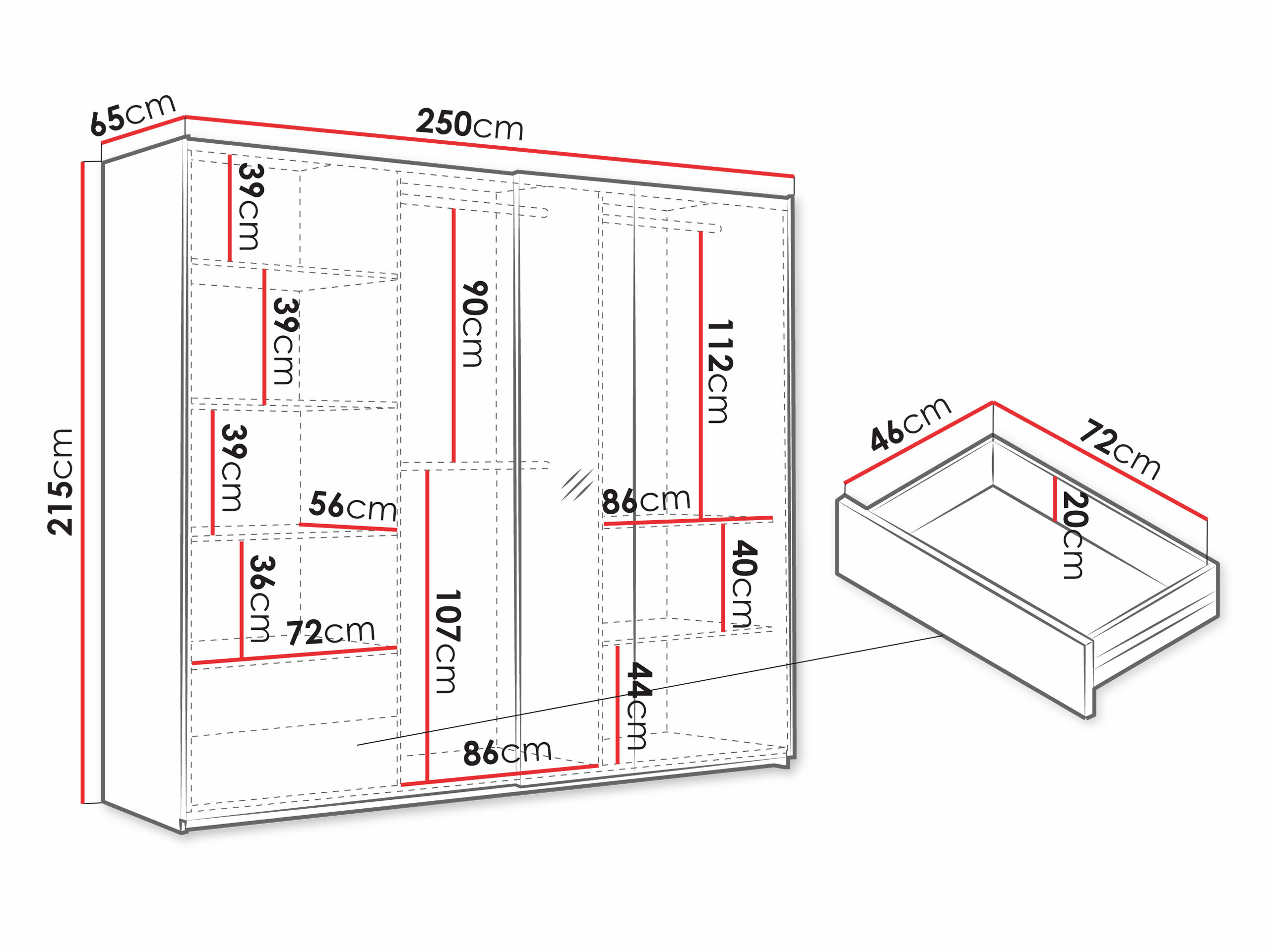 Garderobeskab Honolulu 254 (Artisan eg)