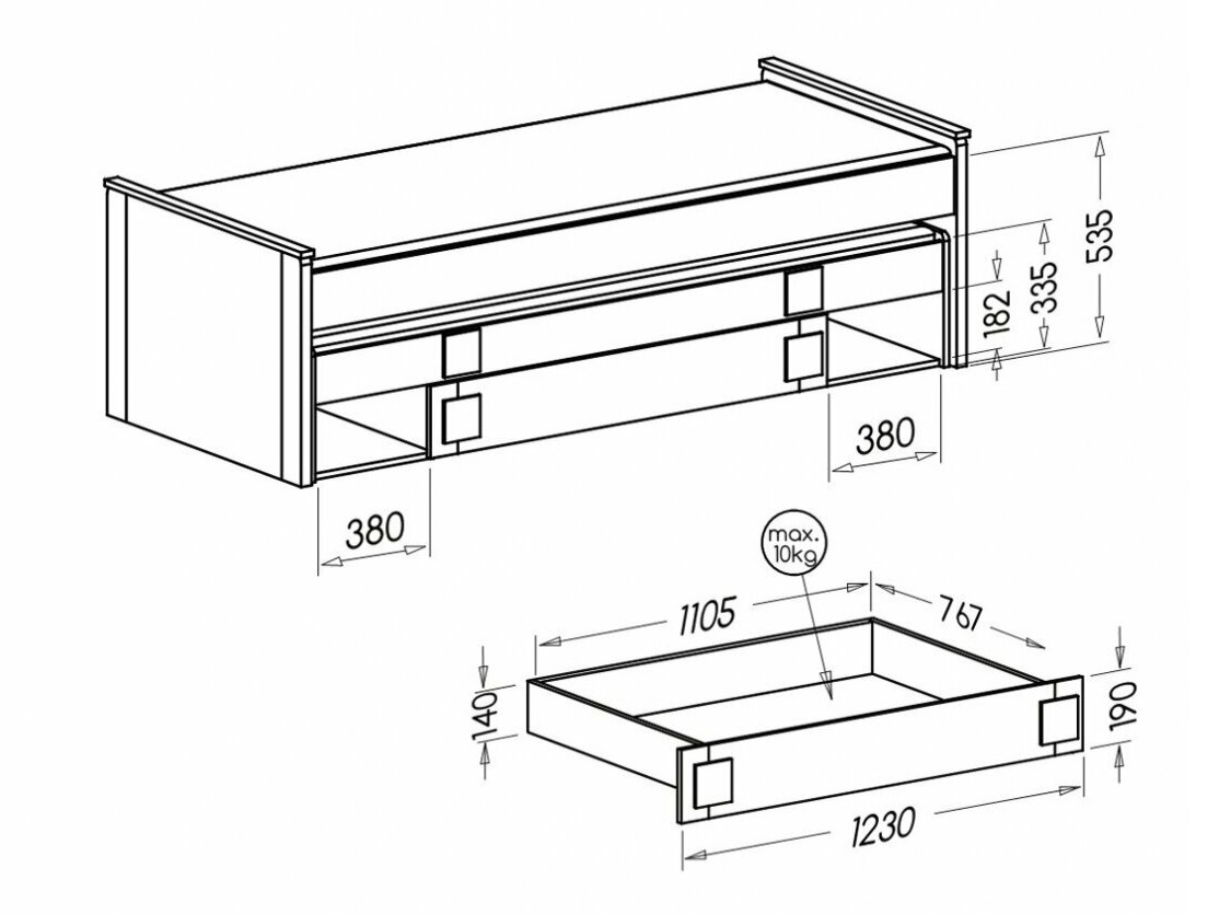 Seng Elmenou 115 (Hvid + Antracit)