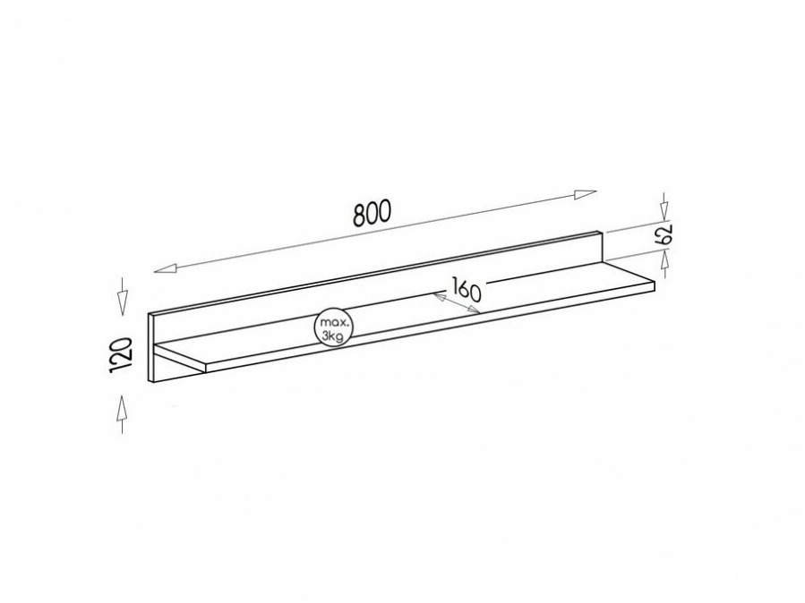 Vægreol Elmenou 104 (Antracit)