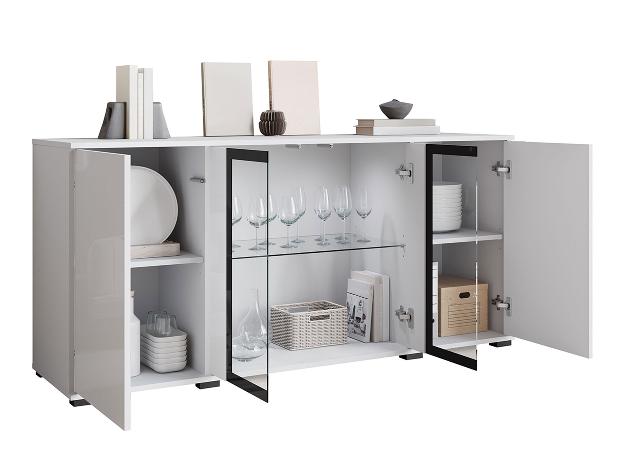 Skænk Torcame 102 (Wotan eg + Glansfuld hvid)