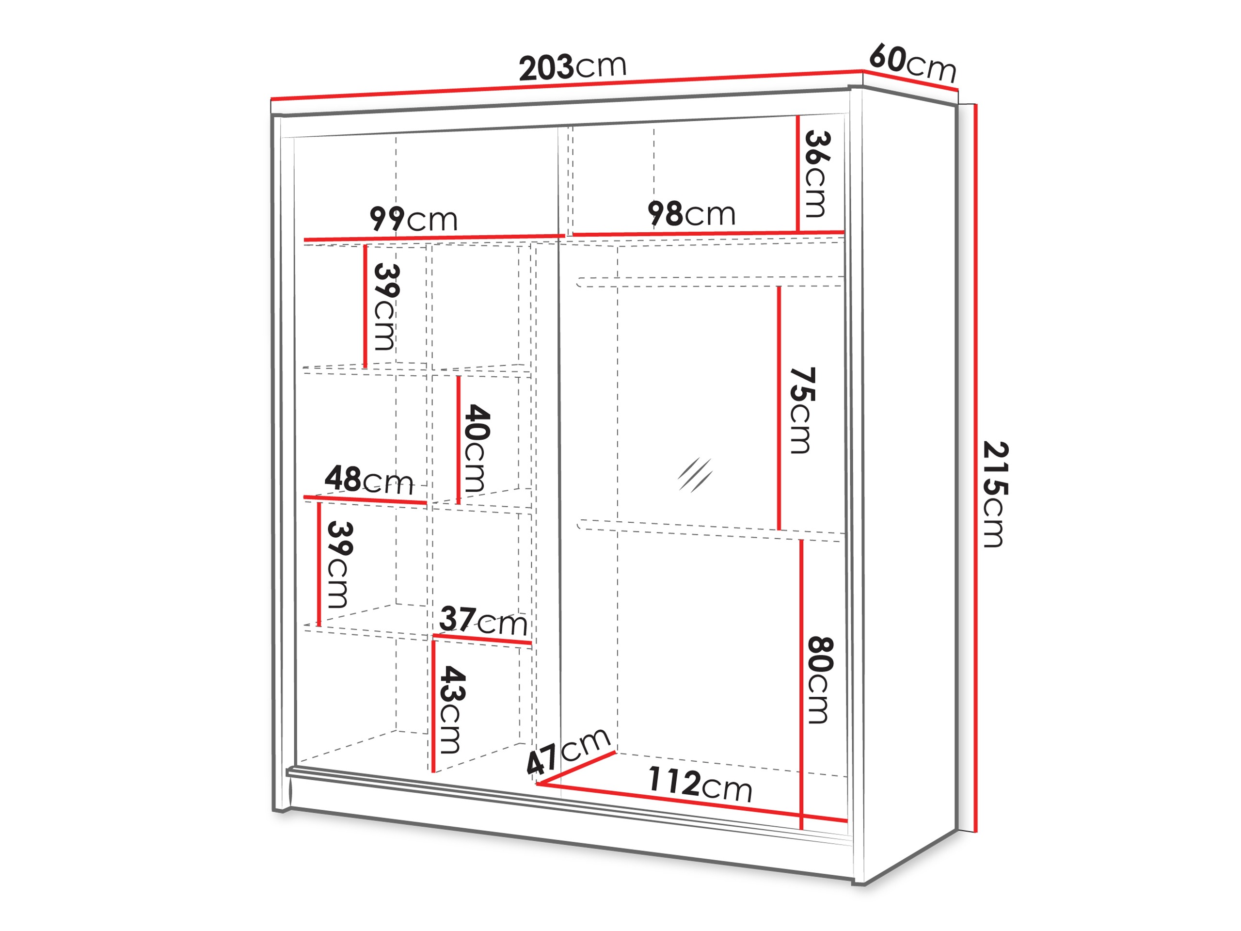 Garderobeskab Honolulu 274 (Kashmir + Wotan eg)