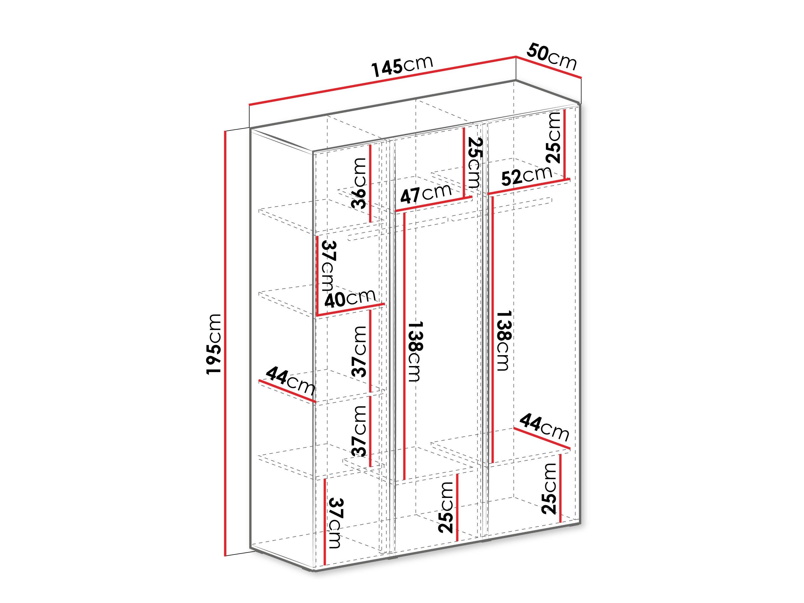 Garderobeskab Fiosono 100 (Beige + Lys eg)