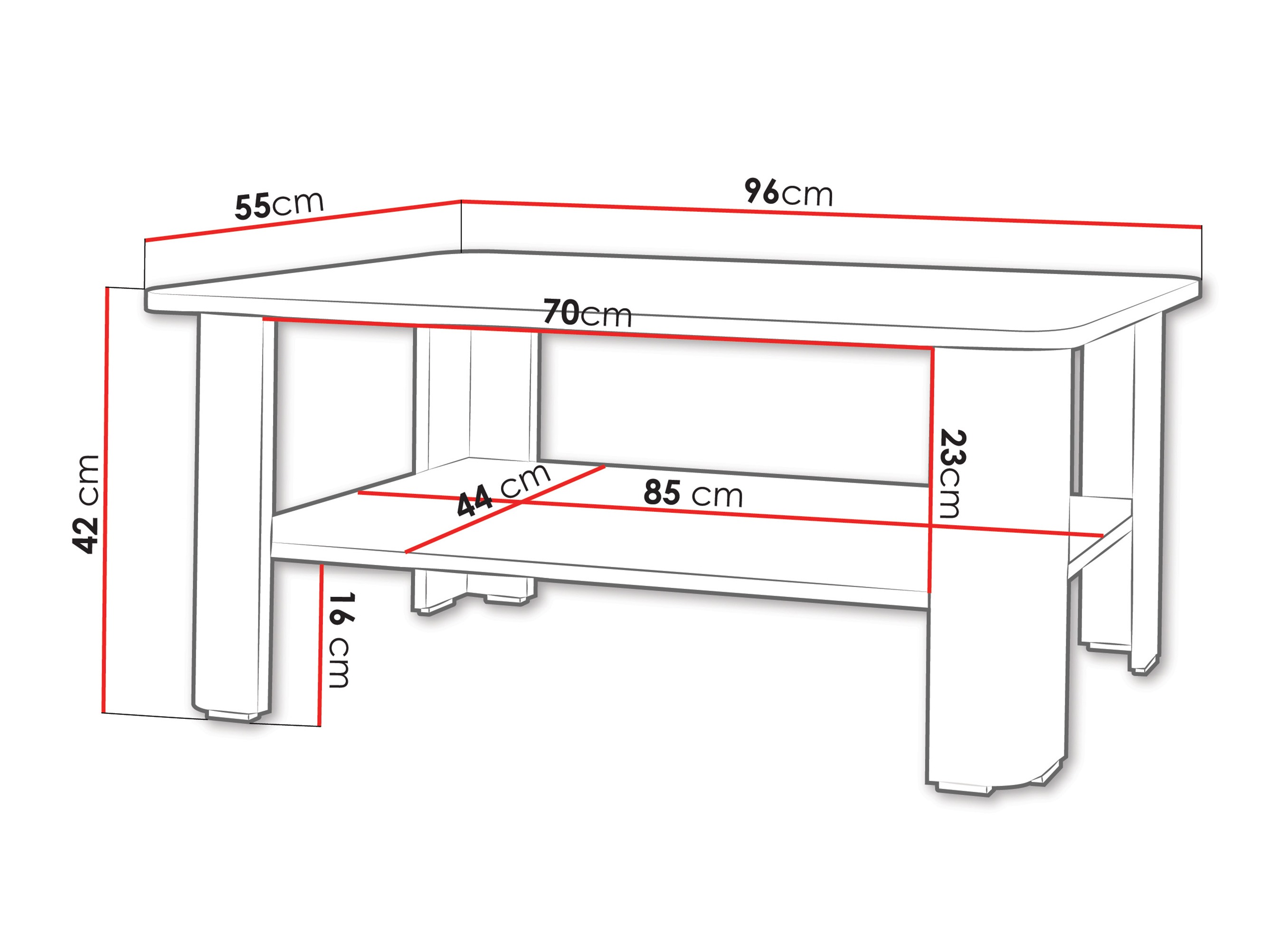 Sofabord Charlotte 213 (Hvid)
