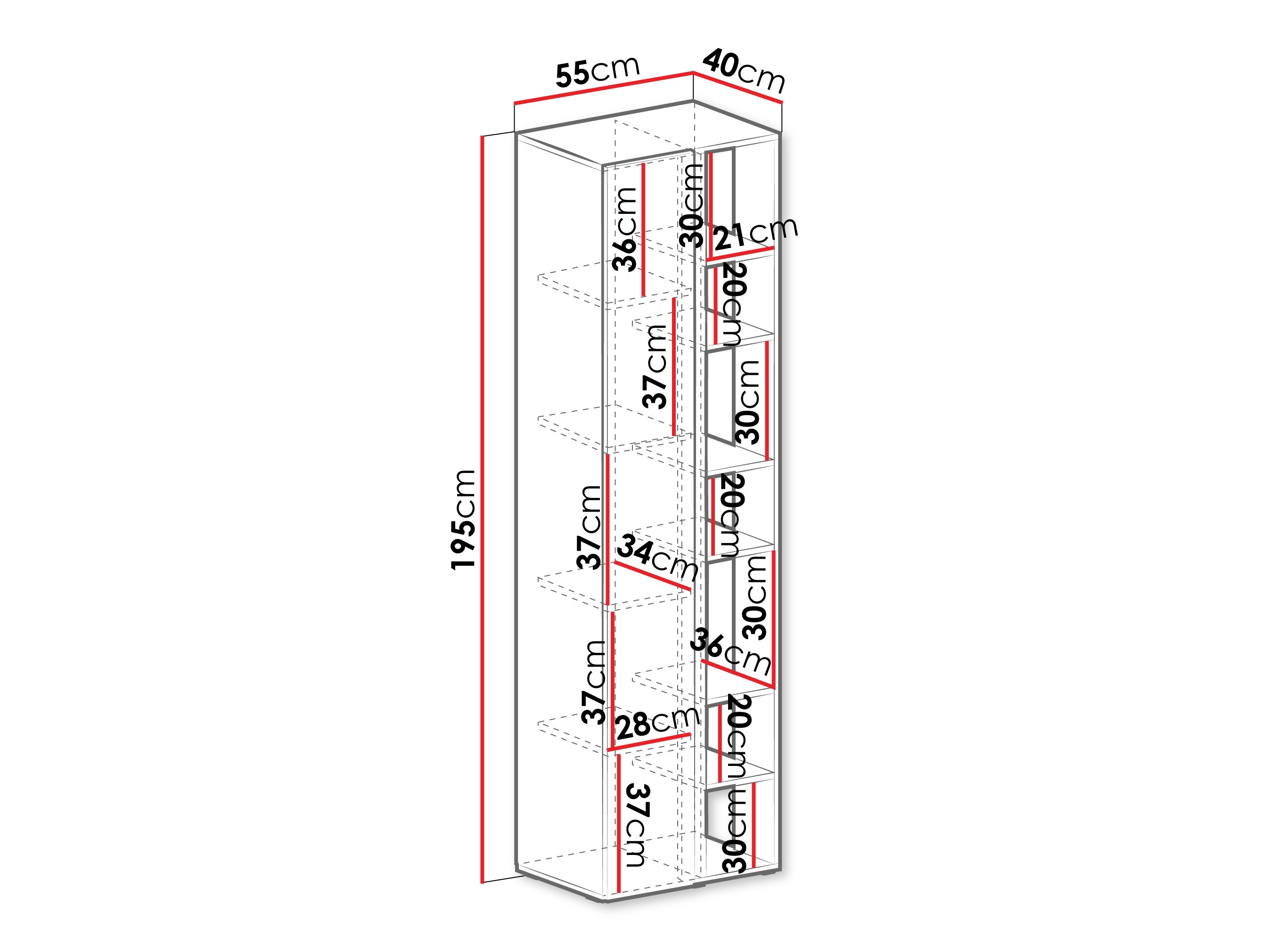 Reol Fiosono 103 (Eukalyptus + Egetræ)