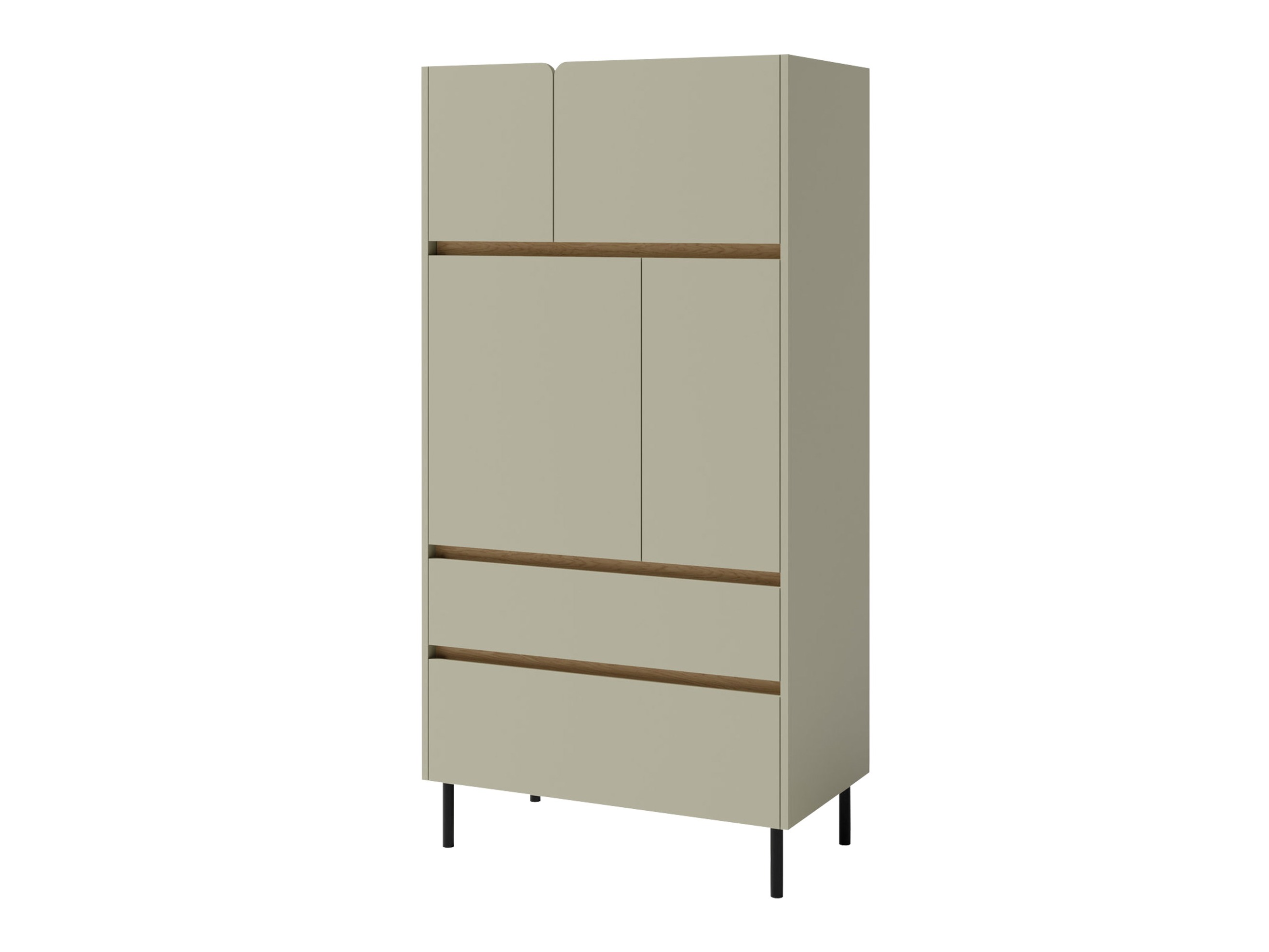 Reol Fiosono 104 (Støvet grøn + Egetræ)