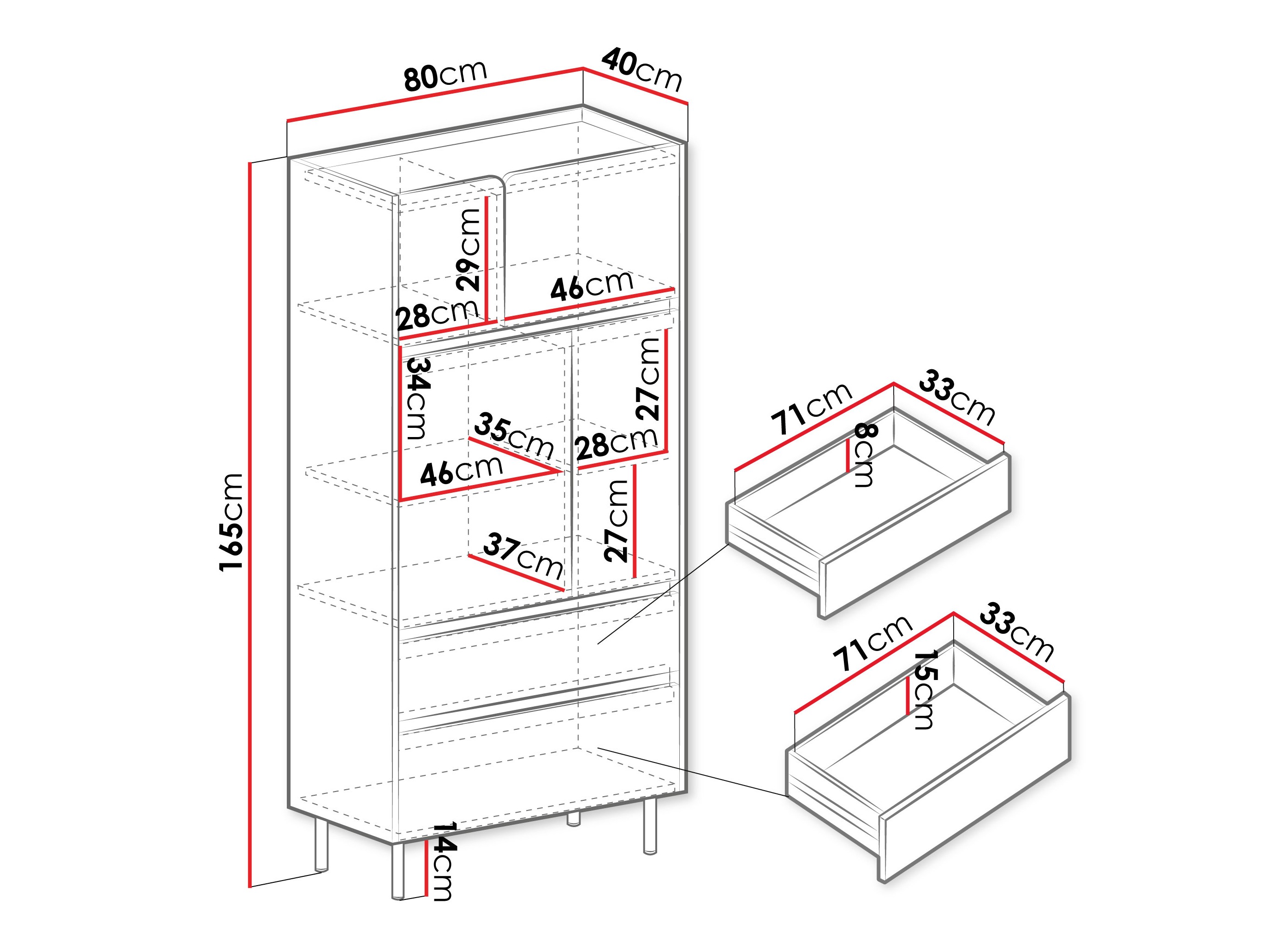 Reol Fiosono 104 (Støvet grøn + Egetræ)
