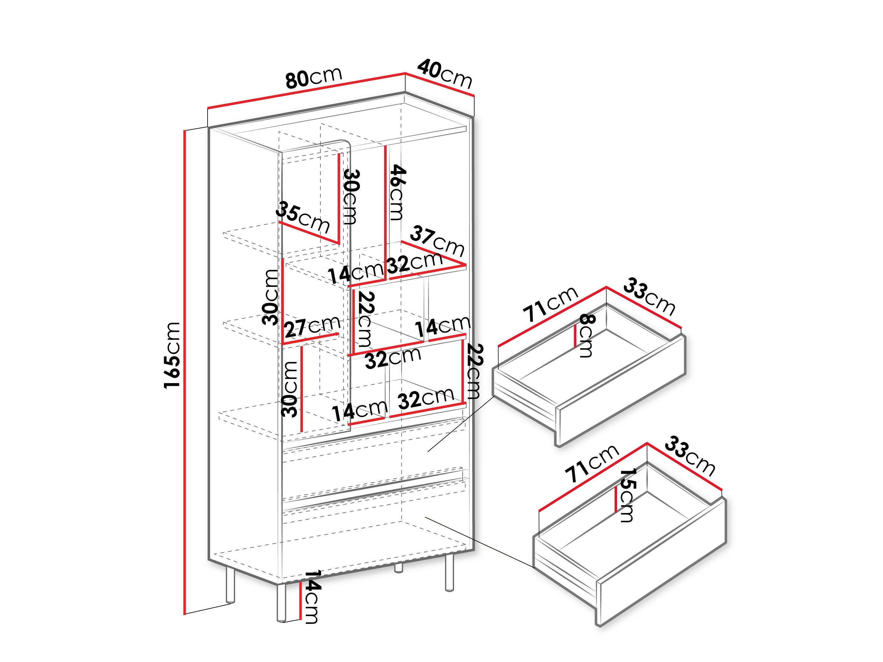 Reol Fiosono 105 (Eukalyptus + Egetræ)