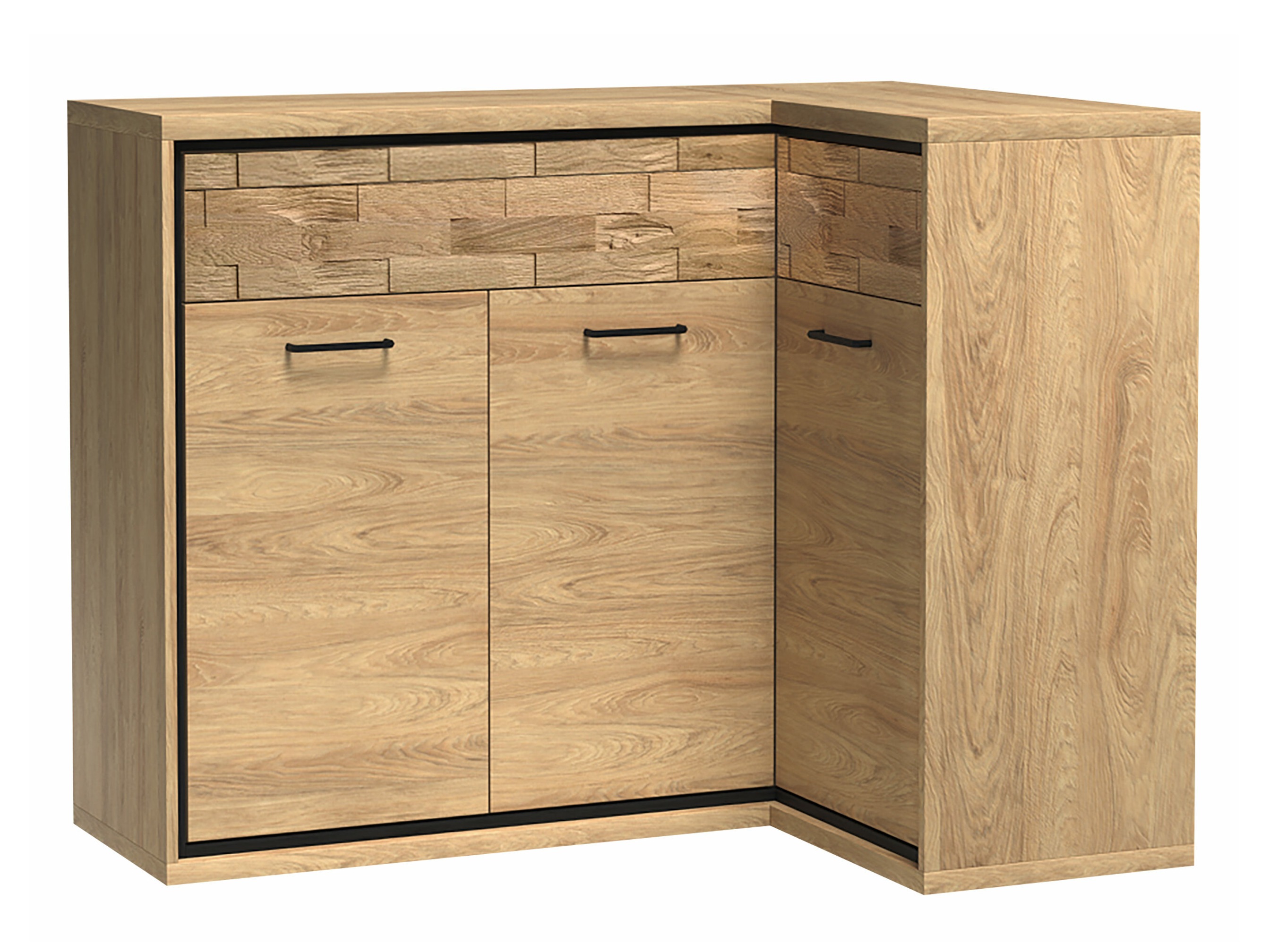 Hjørne kommode Etrmoni 106 (Lyst træ + Egetræ)