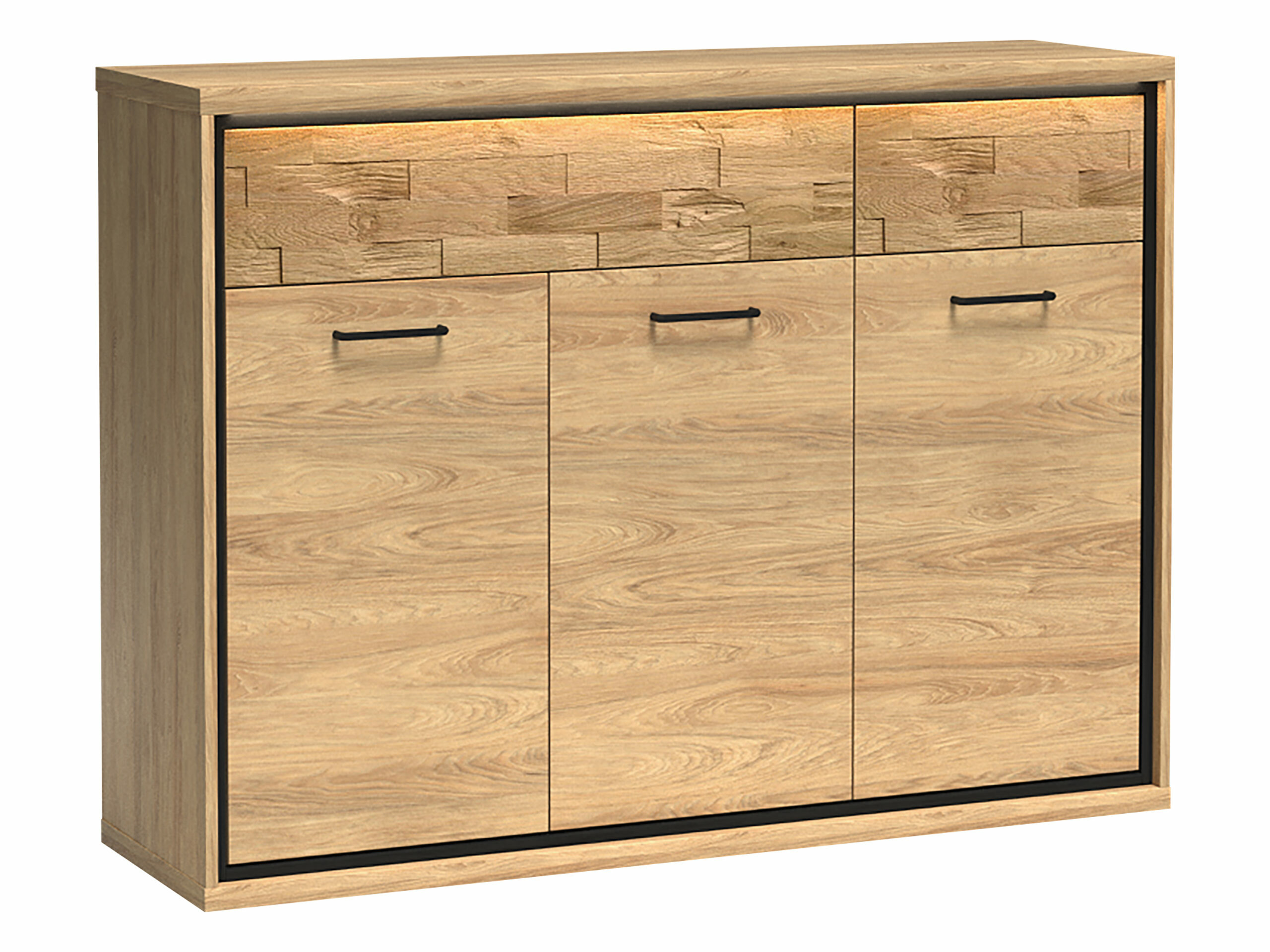 Kommode Etrmoni 104 (Lyst træ + Egetræ)