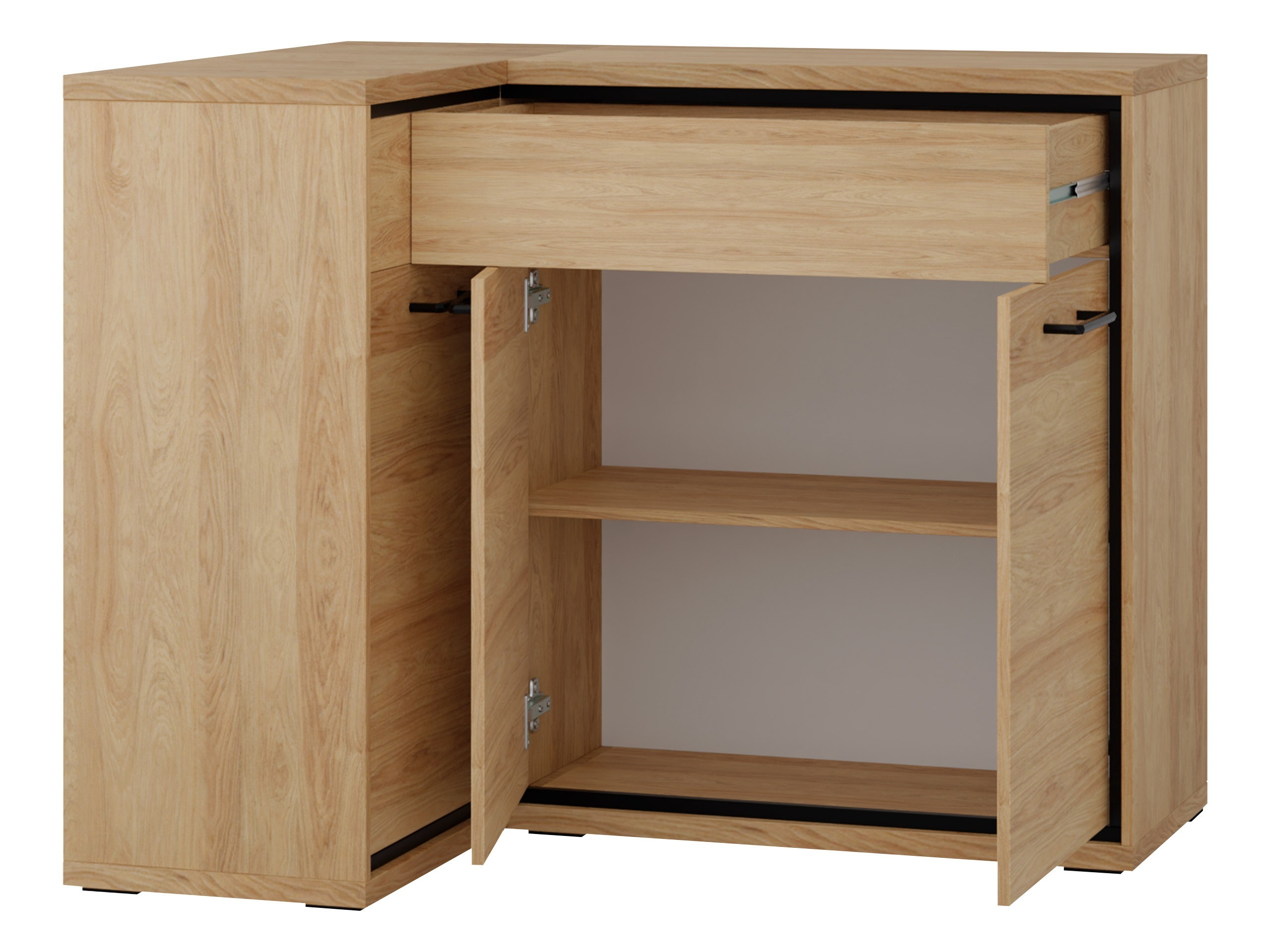 Hjørne kommode Etrmoni 121 (Lyst træ)