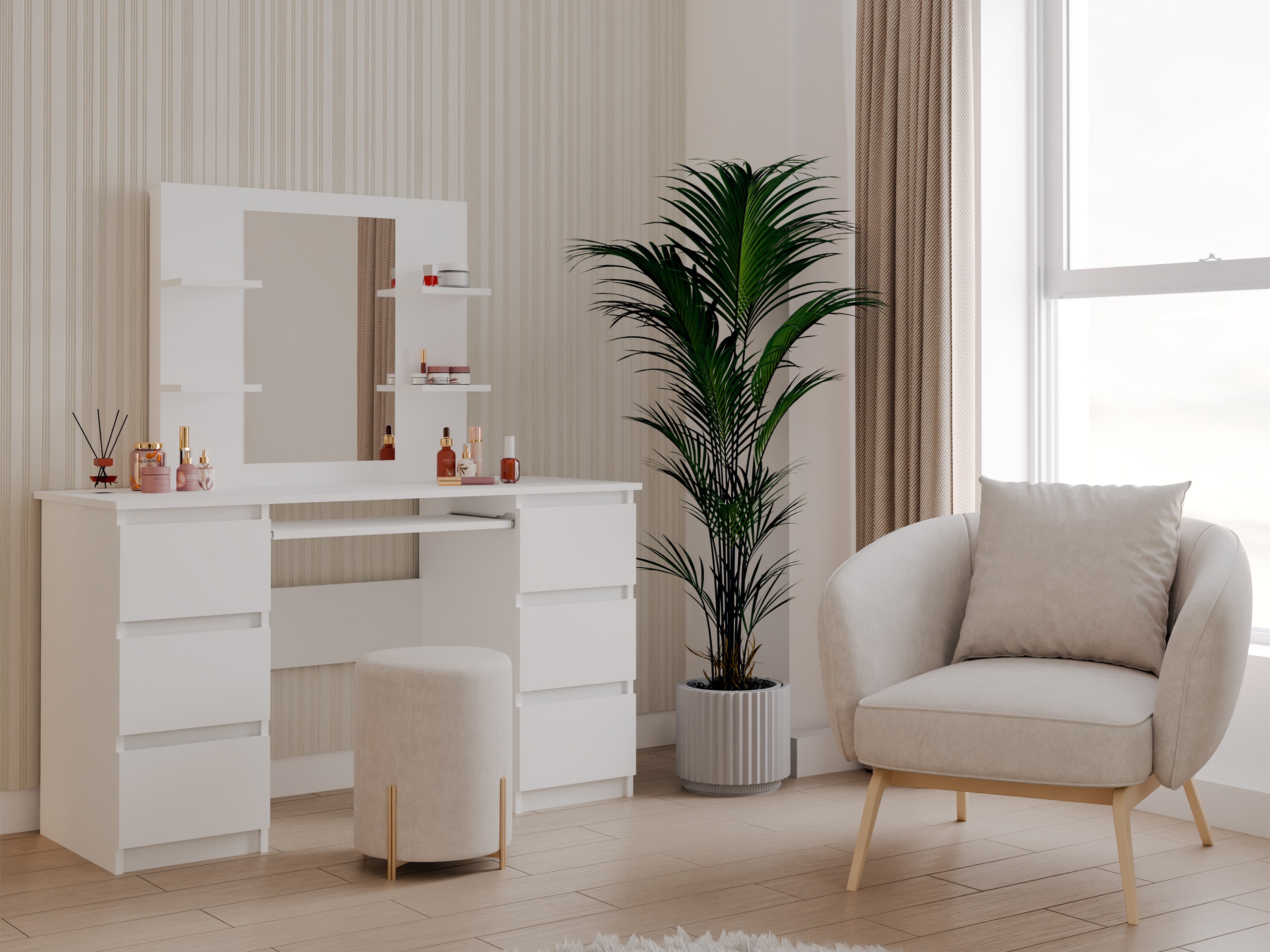 Sminkebord Mandeville 359 (Hvid)