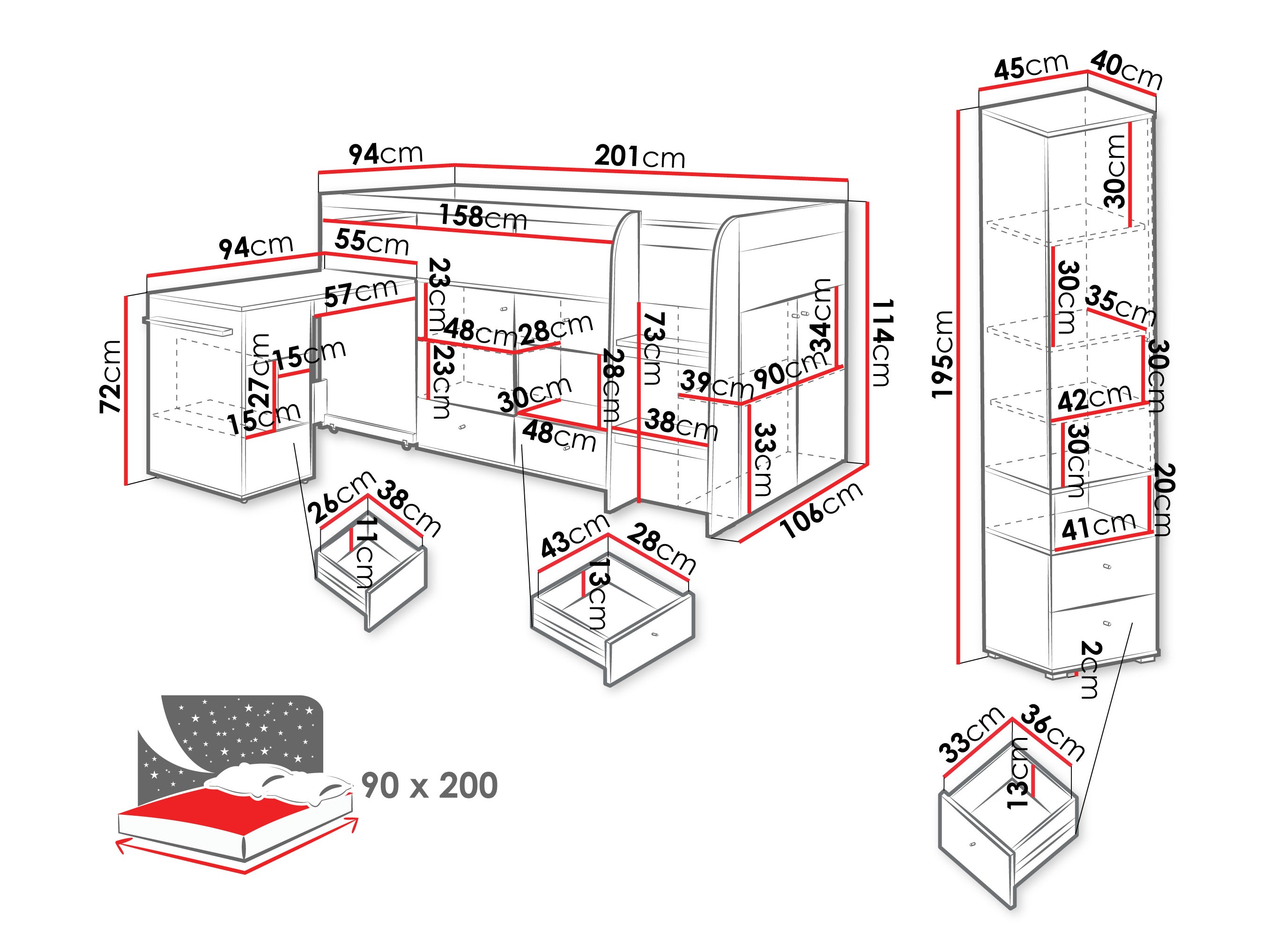 Børneværelsessæt Ciravie 109