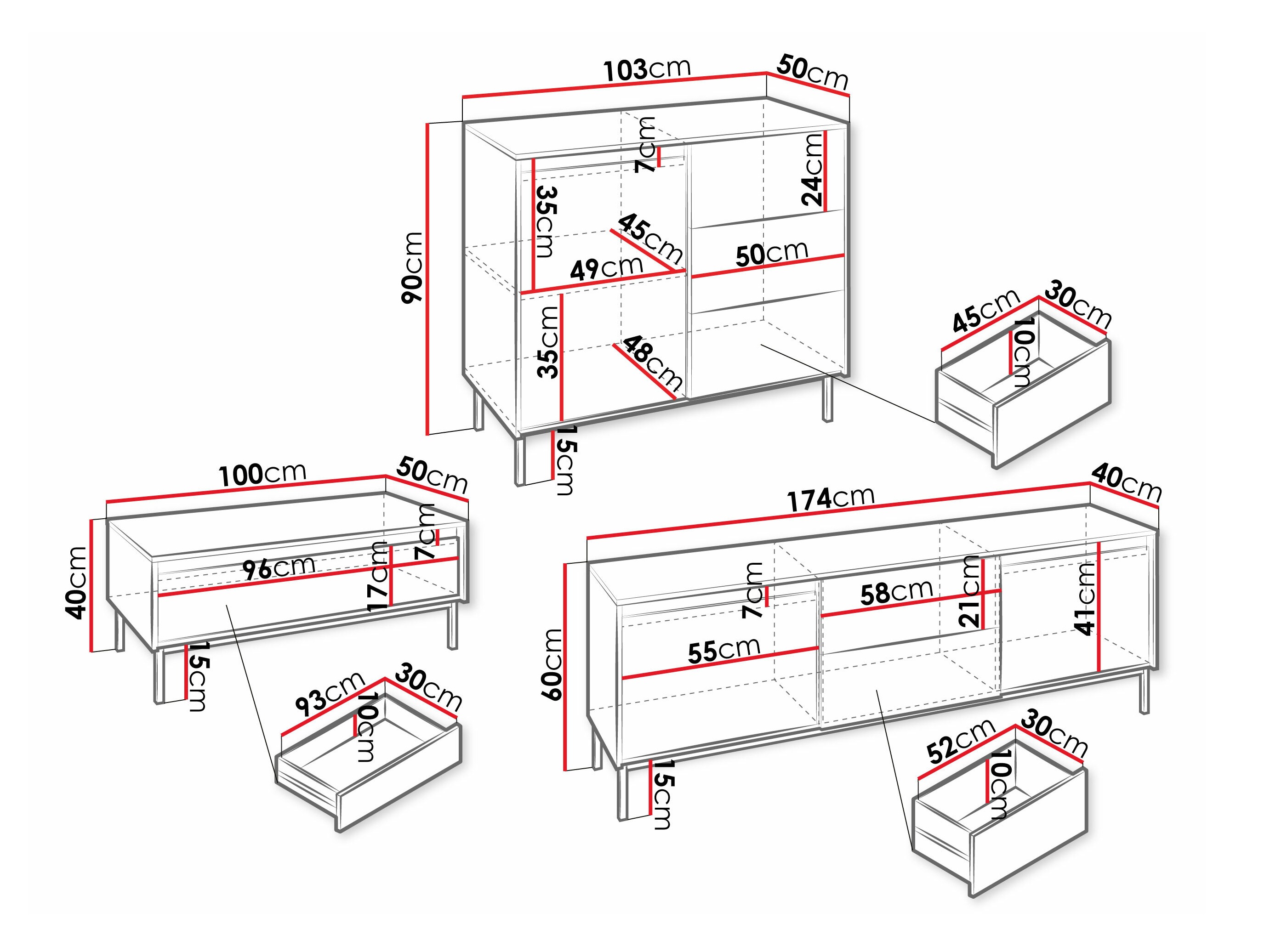 Stuemøbelsæt Comfivo Delruva II (Hvid)