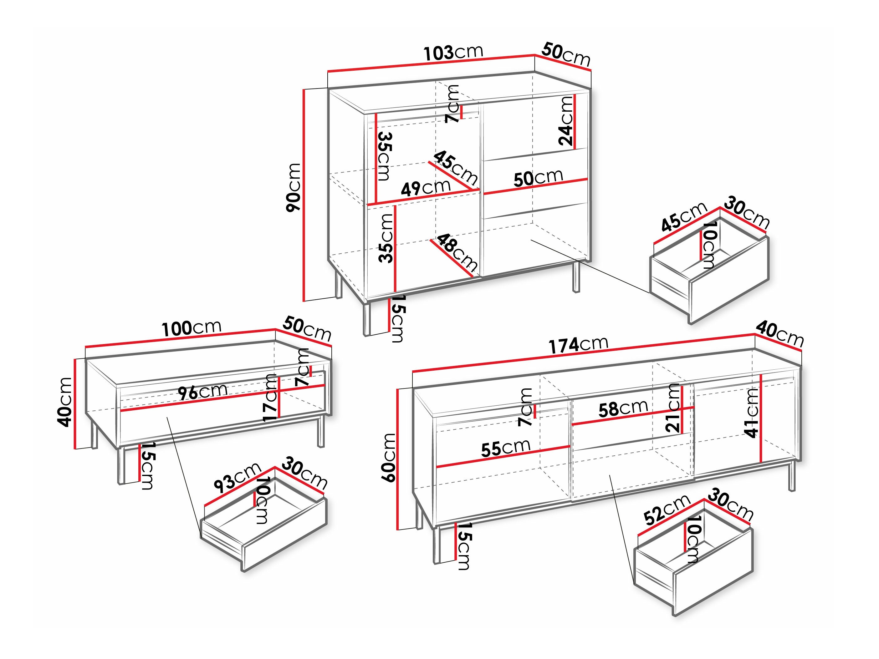 Stuemøbelsæt Comfivo Delruva II (Sort)