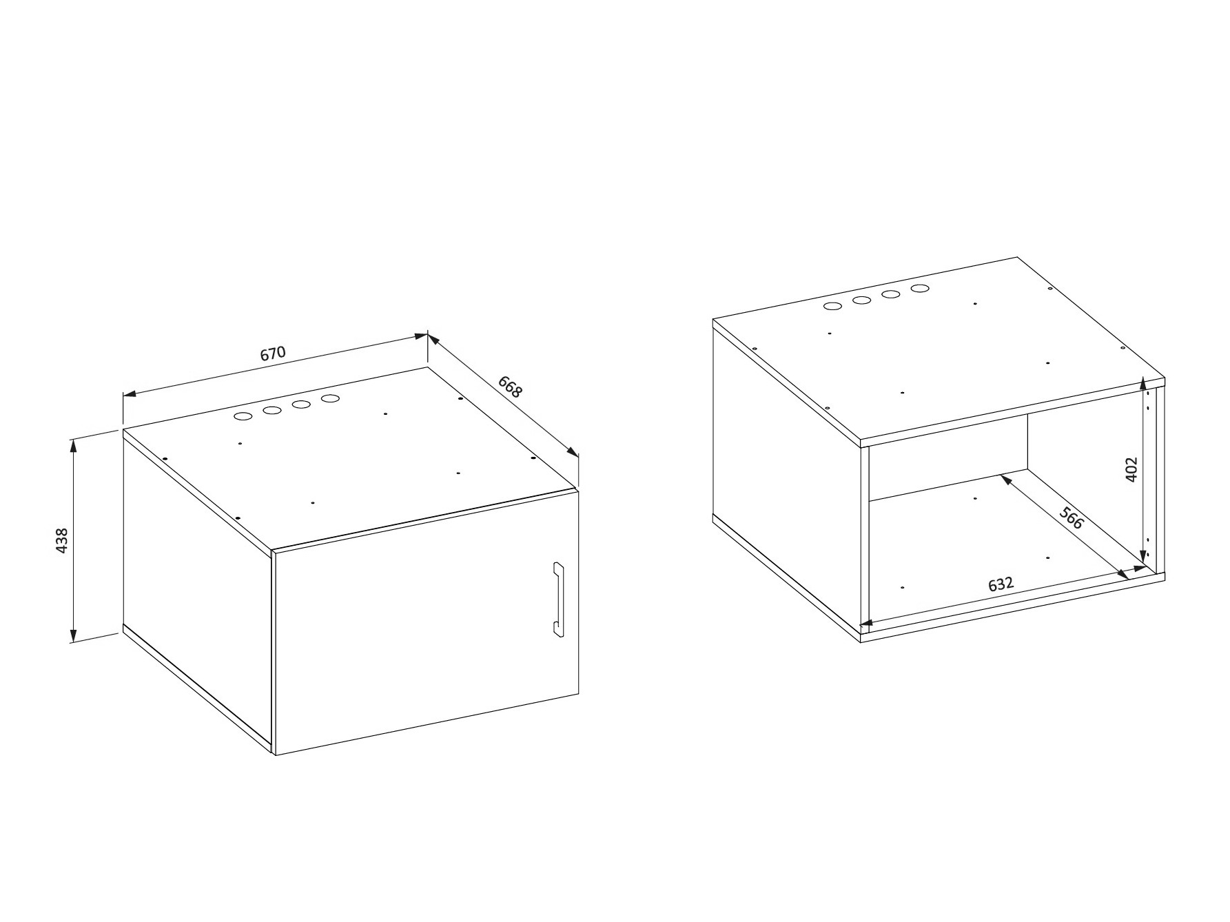 Vægmonteret badeværelsesskab Novdele 104 (Hvid)