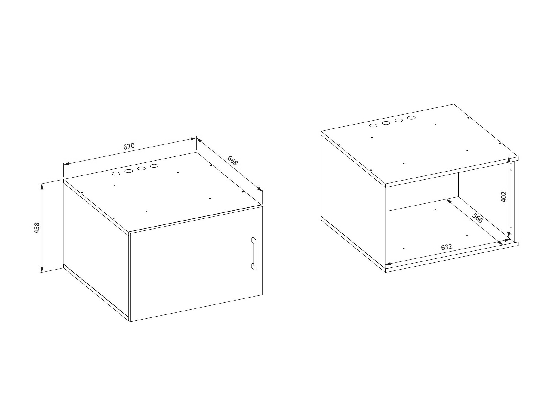 Vægmonteret badeværelsesskab Novdele 104 (Valnød)