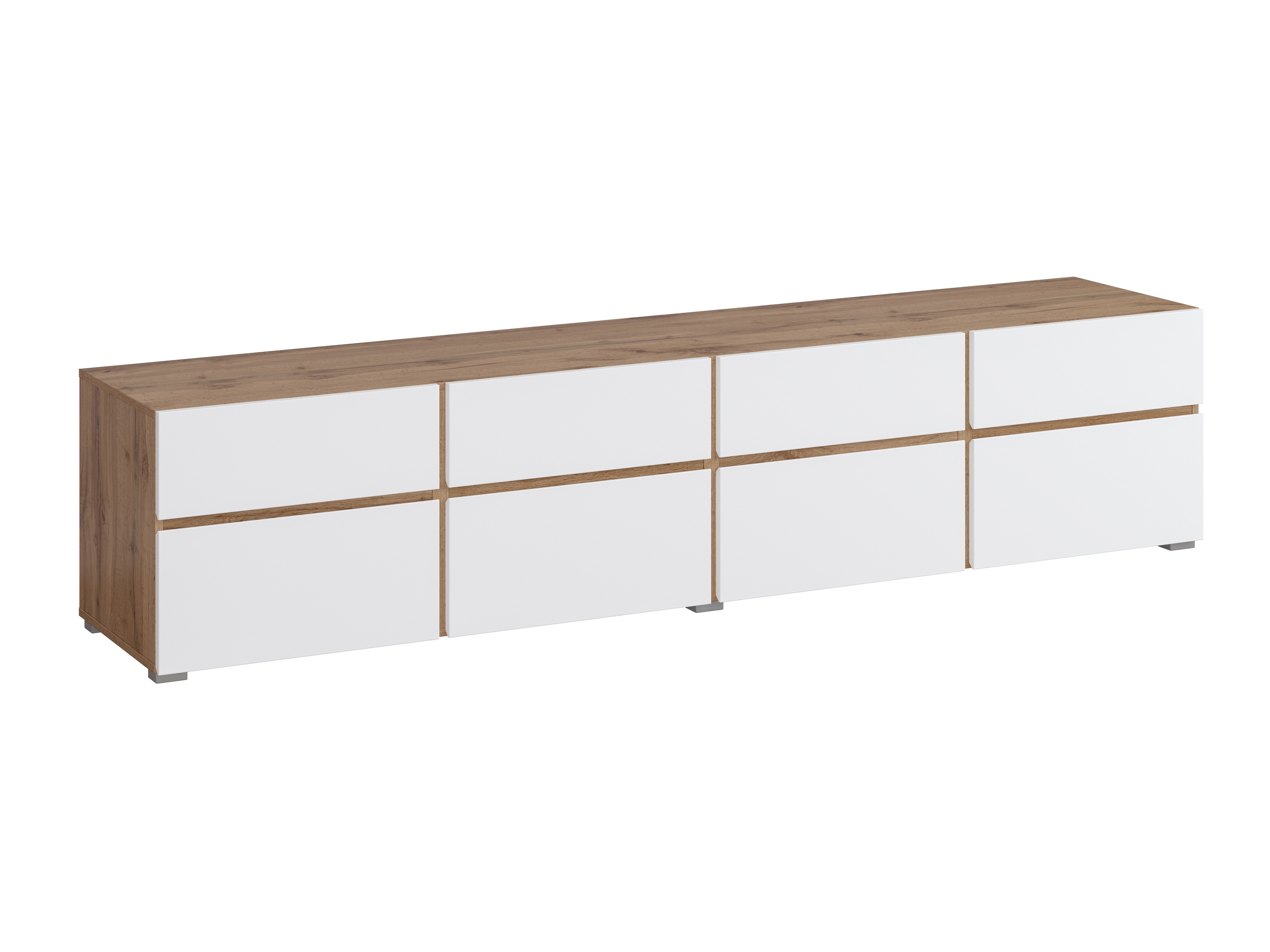 TV-bord Alfere 101 (Wotak egetræ + Hvid)