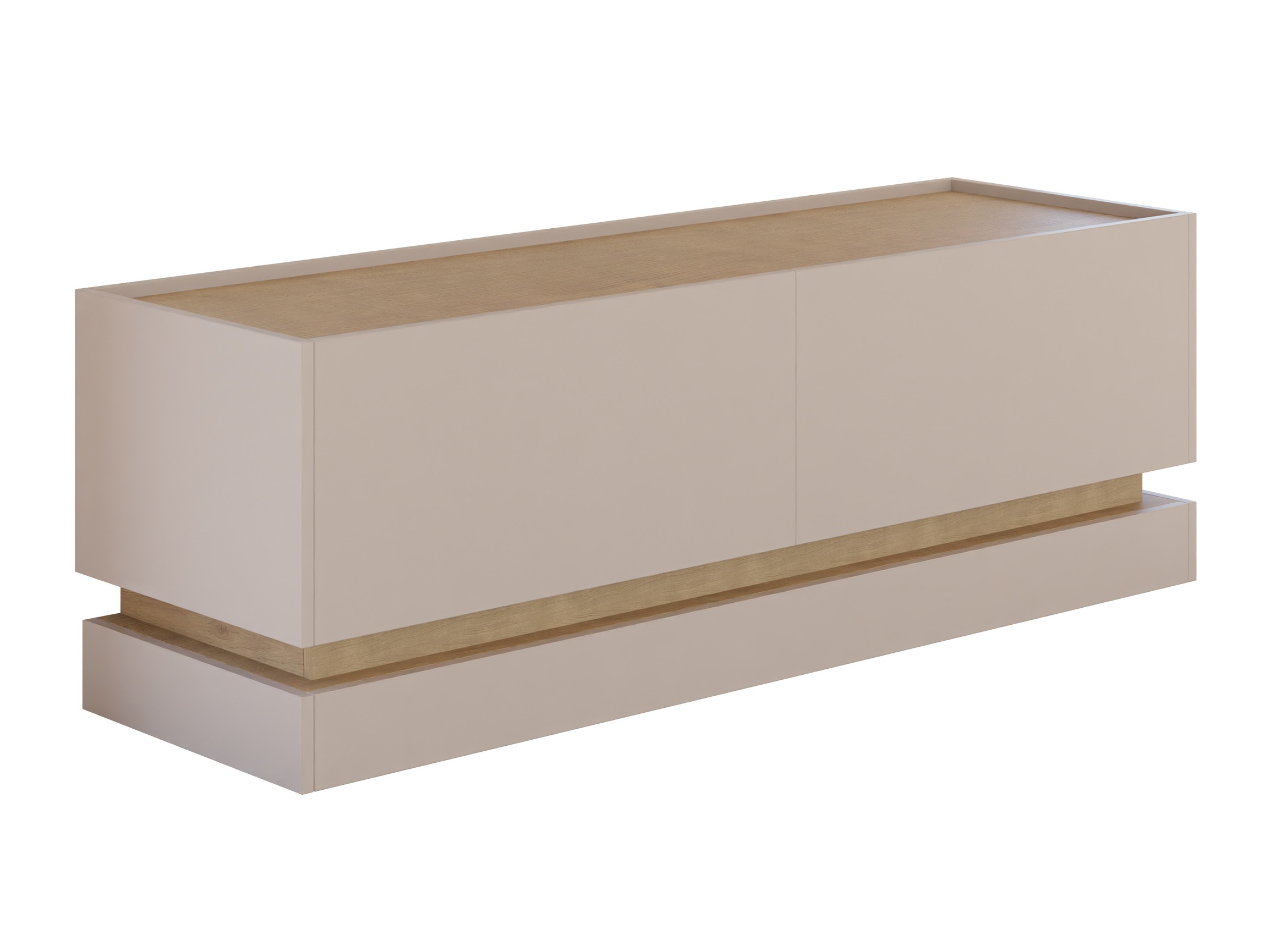 TV-bord Comfivo Dalvenu 105 (Lysebrun + Egetræ)