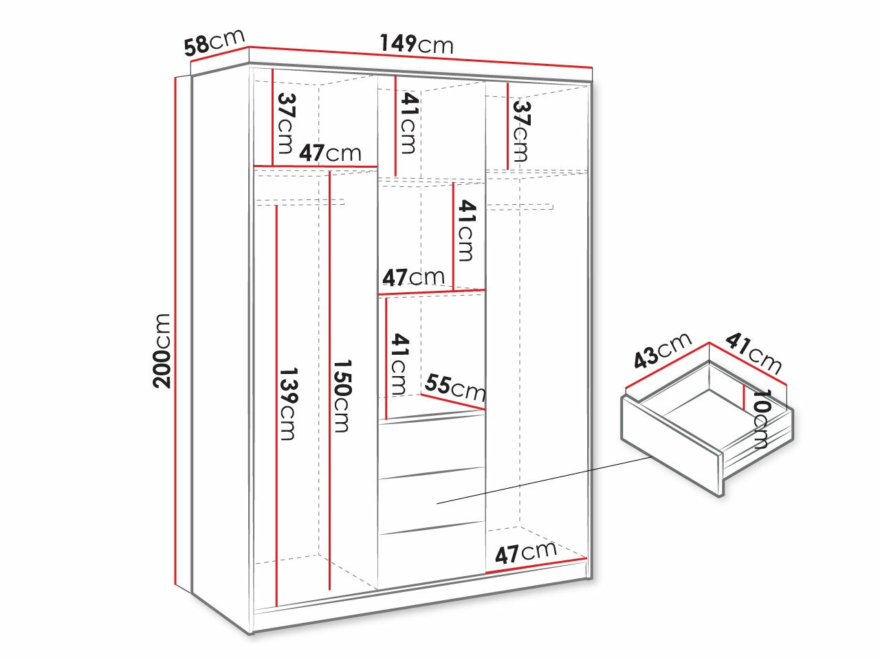 Garderobeskab Lombala 103