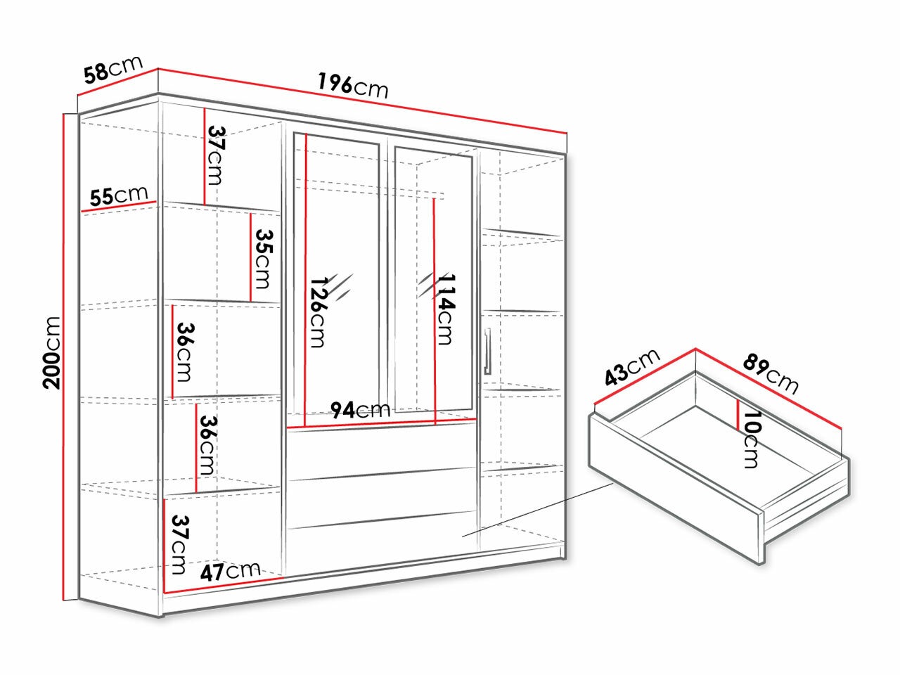 Garderobeskab Lombala 104