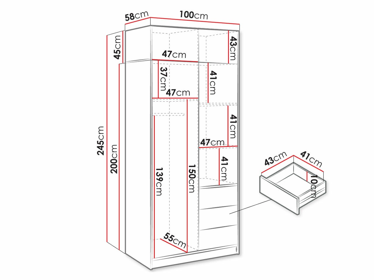 Garderobeskab Lombala 108