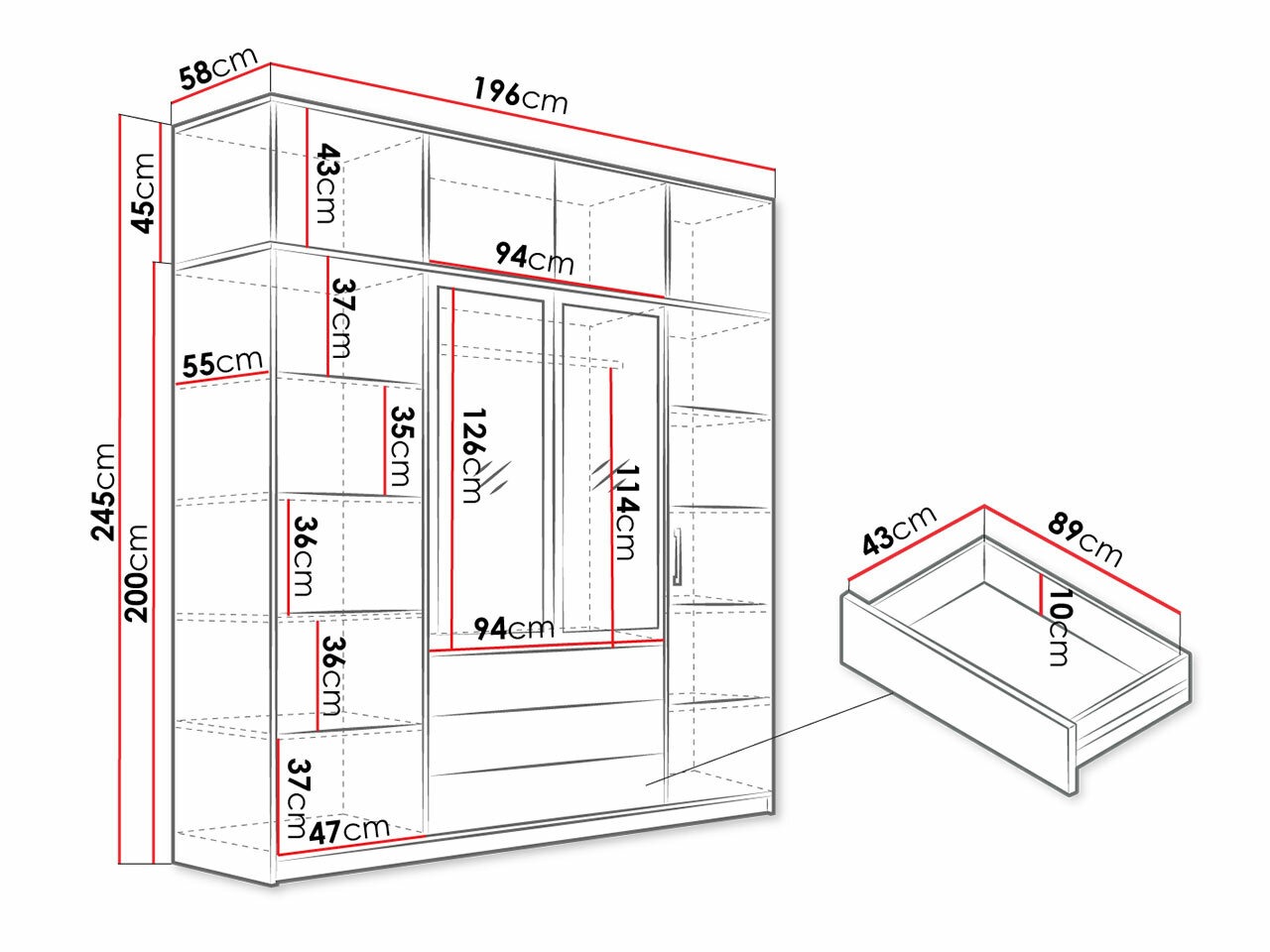 Garderobeskab Lombala 110