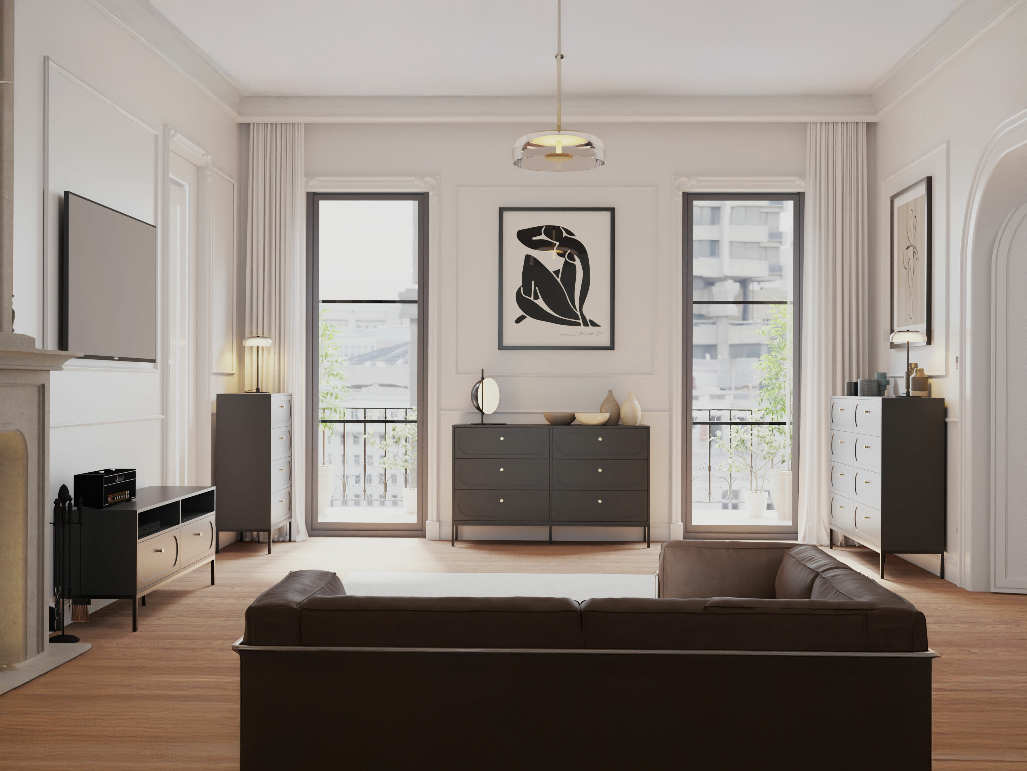 Kommode Bristol 234 (Sort)