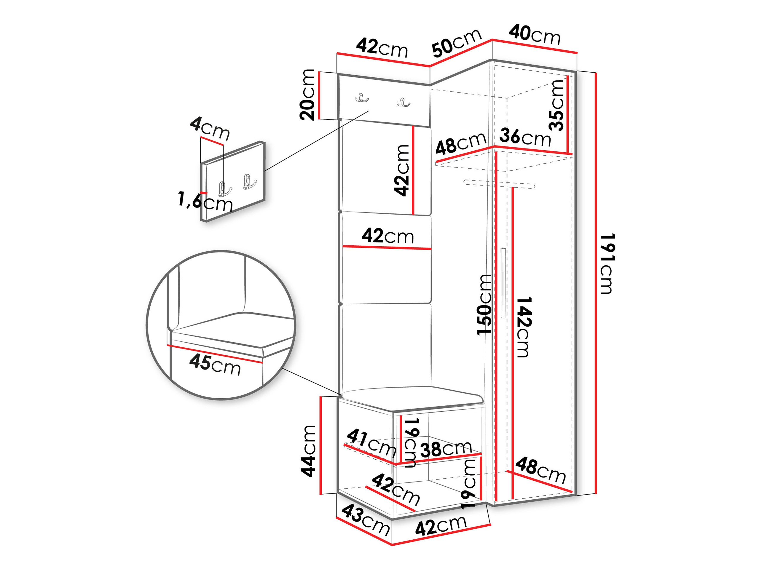 Entrésæt Nitos III (Hvid)