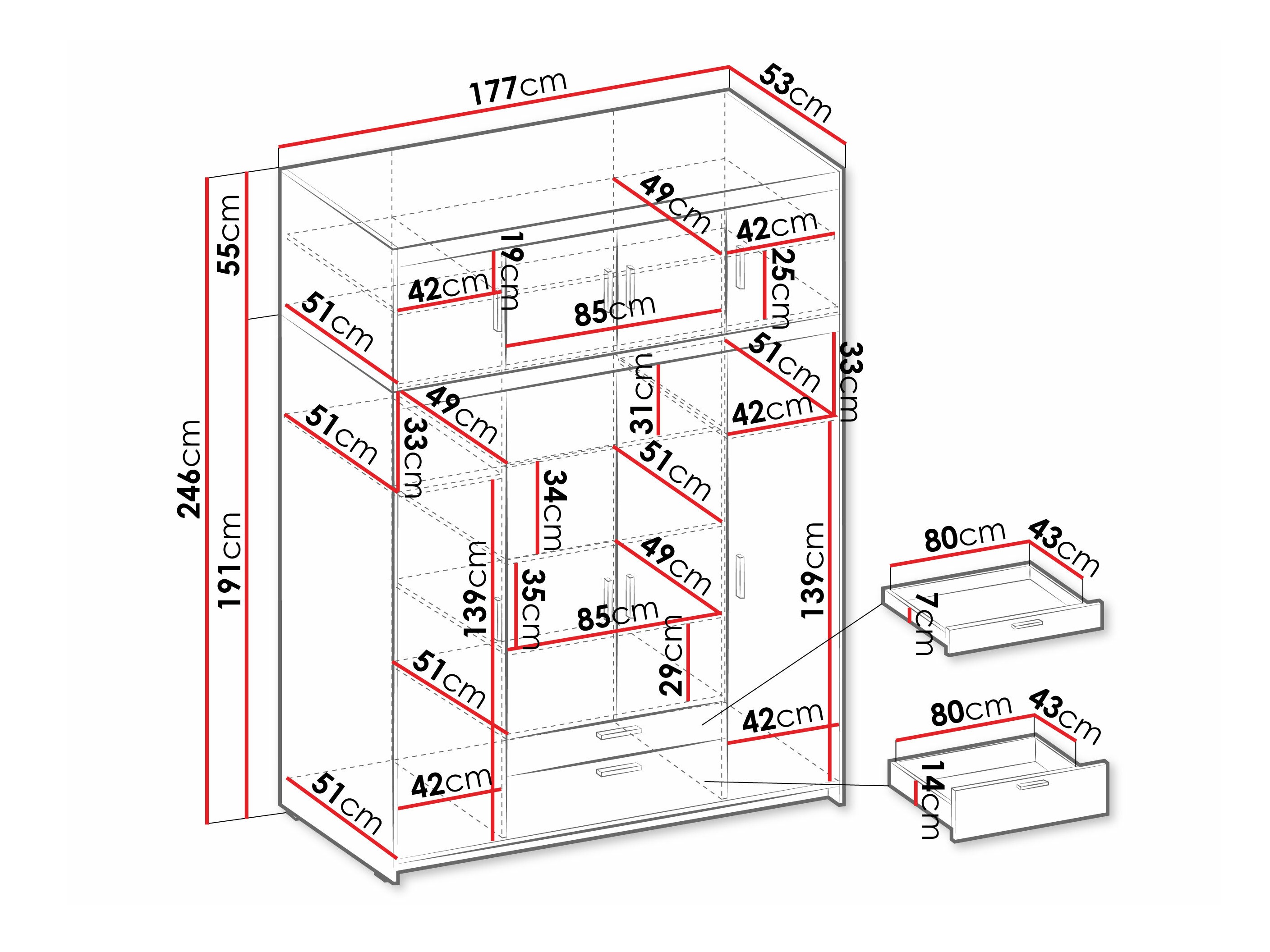 Garderobeskab Novduni 106 (Hvid)