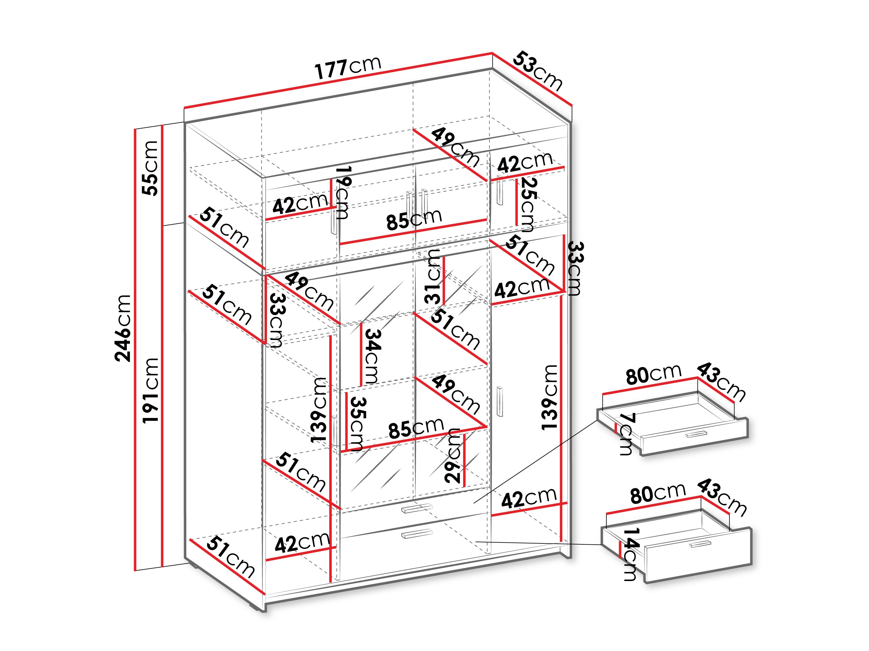 Garderobeskab Novduni 109 (Beige)