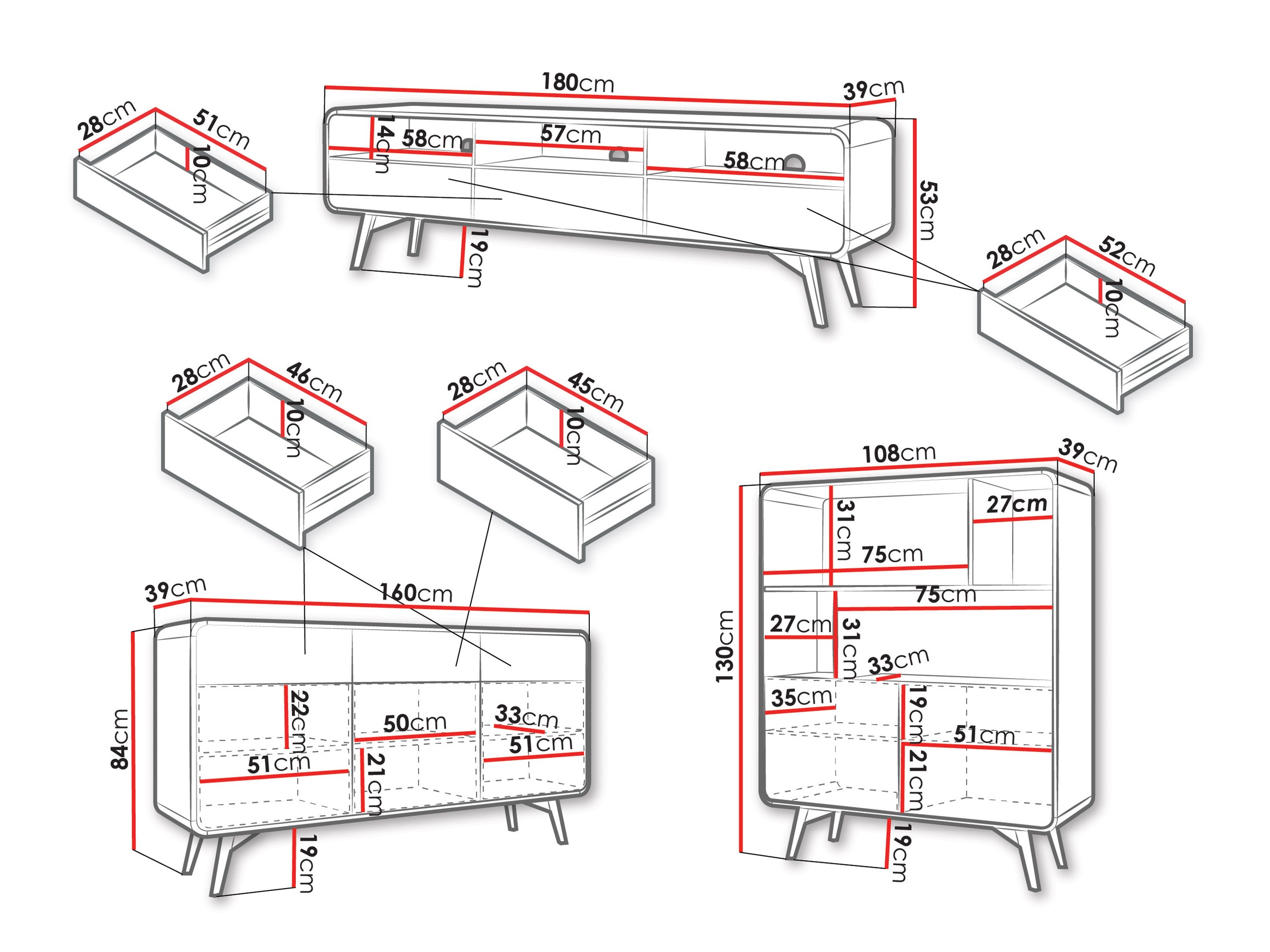 Stuemøbelsæt Focos
