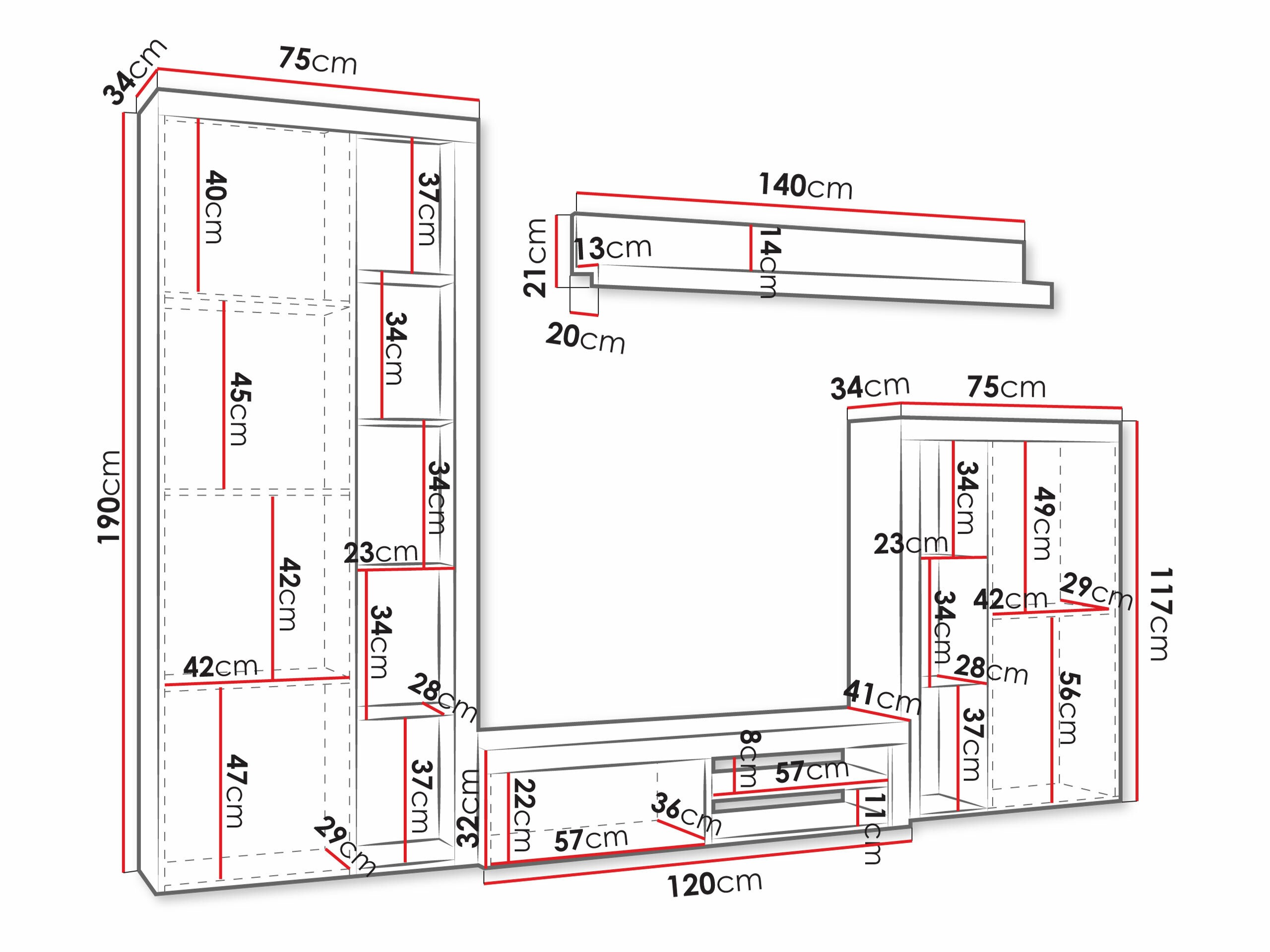 Stuemøbelsæt Soca (Hvid)