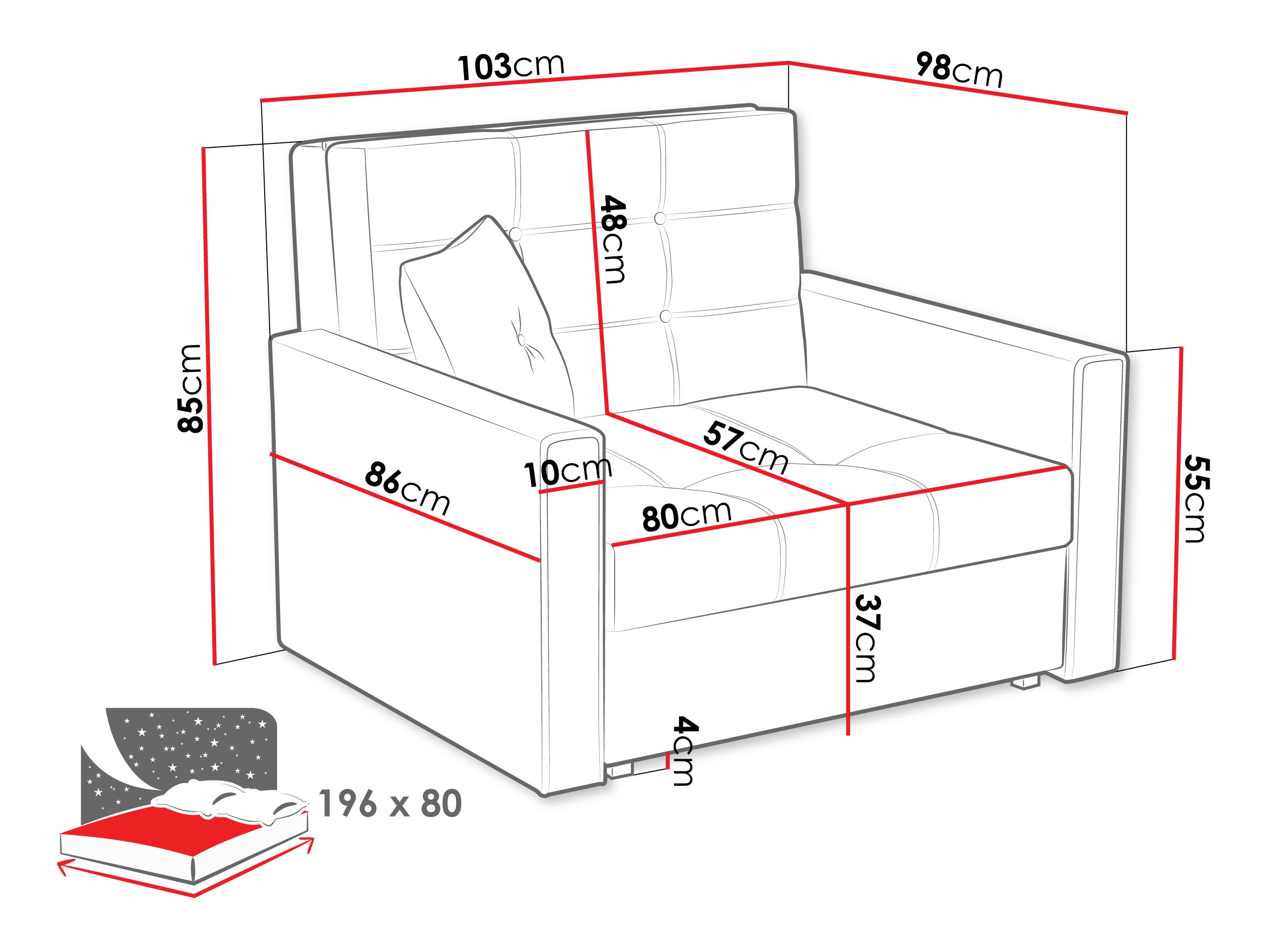 Lænestol Seruna I (Nazar 225.06)