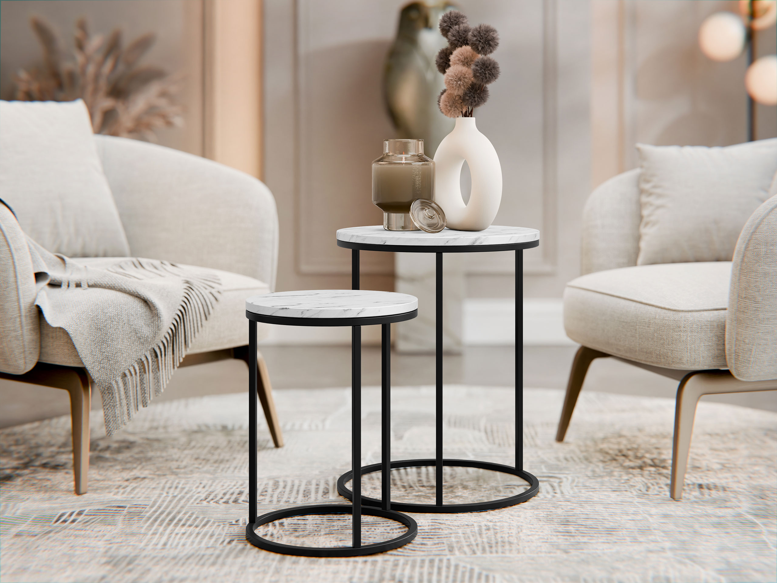 Sidebordesæt Iter (Hvid)