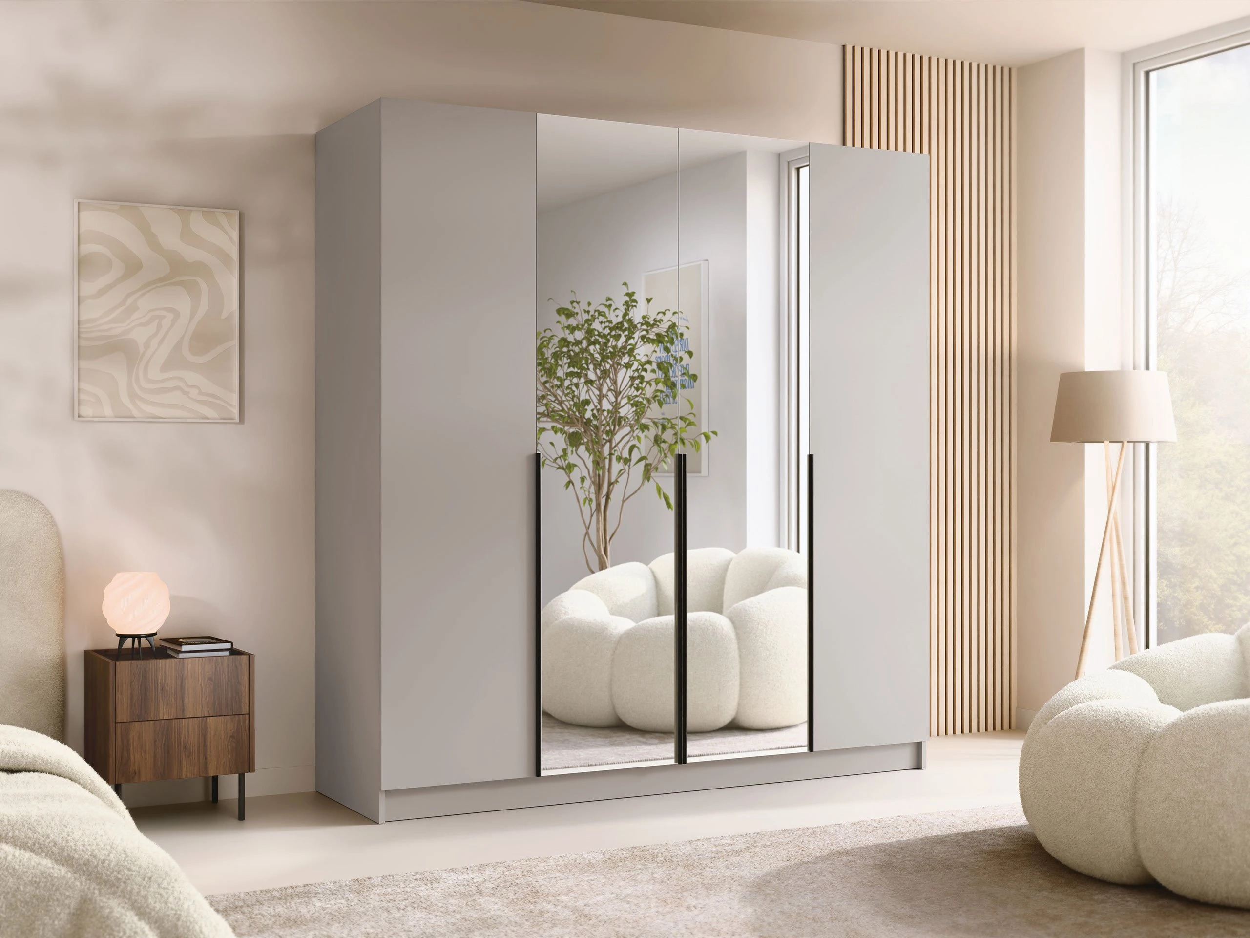 Garderobeskab Closico 191 (Kashmir + Sort)