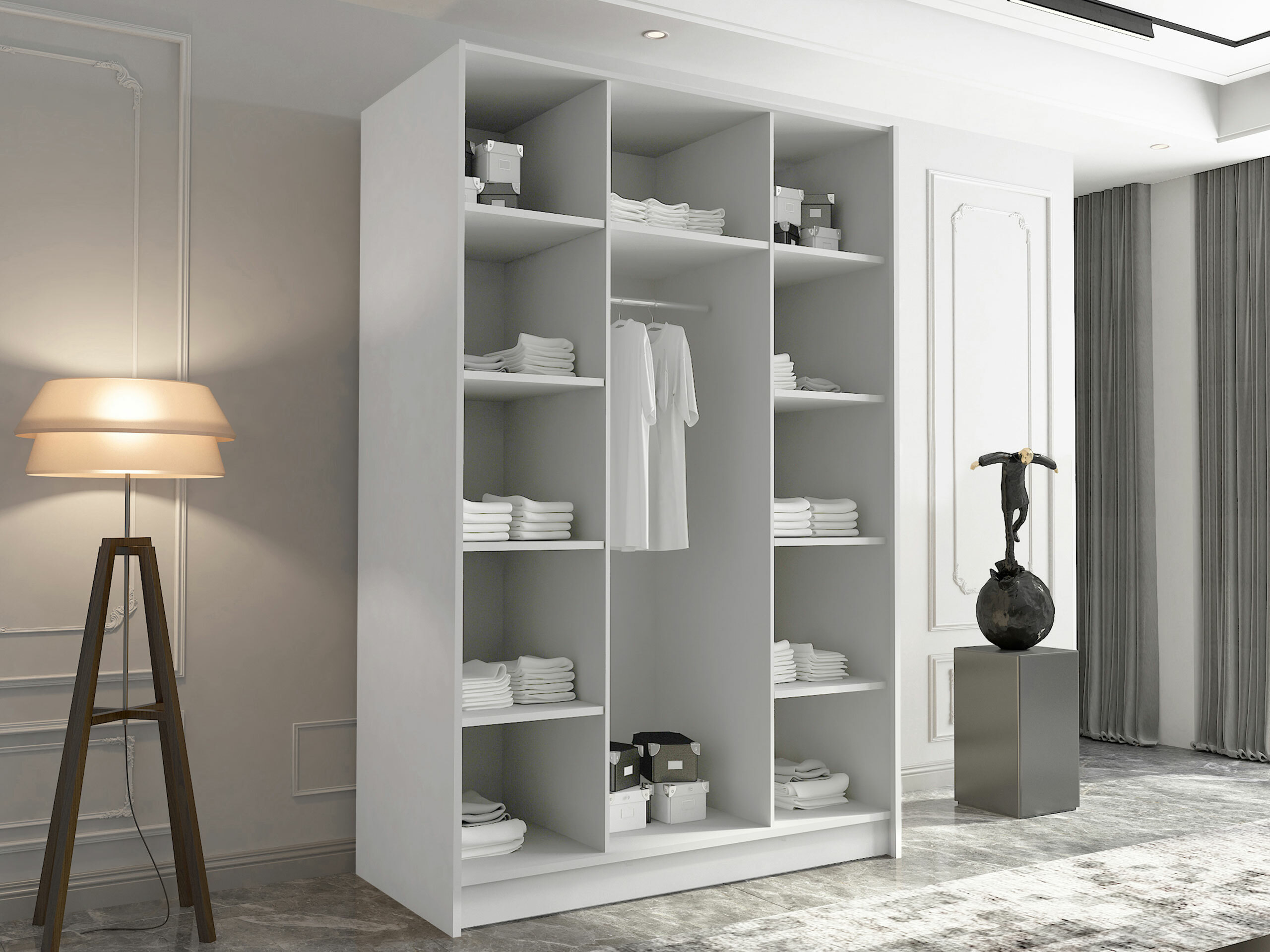 Garderobeskab Closico Decoron I (Hvid)