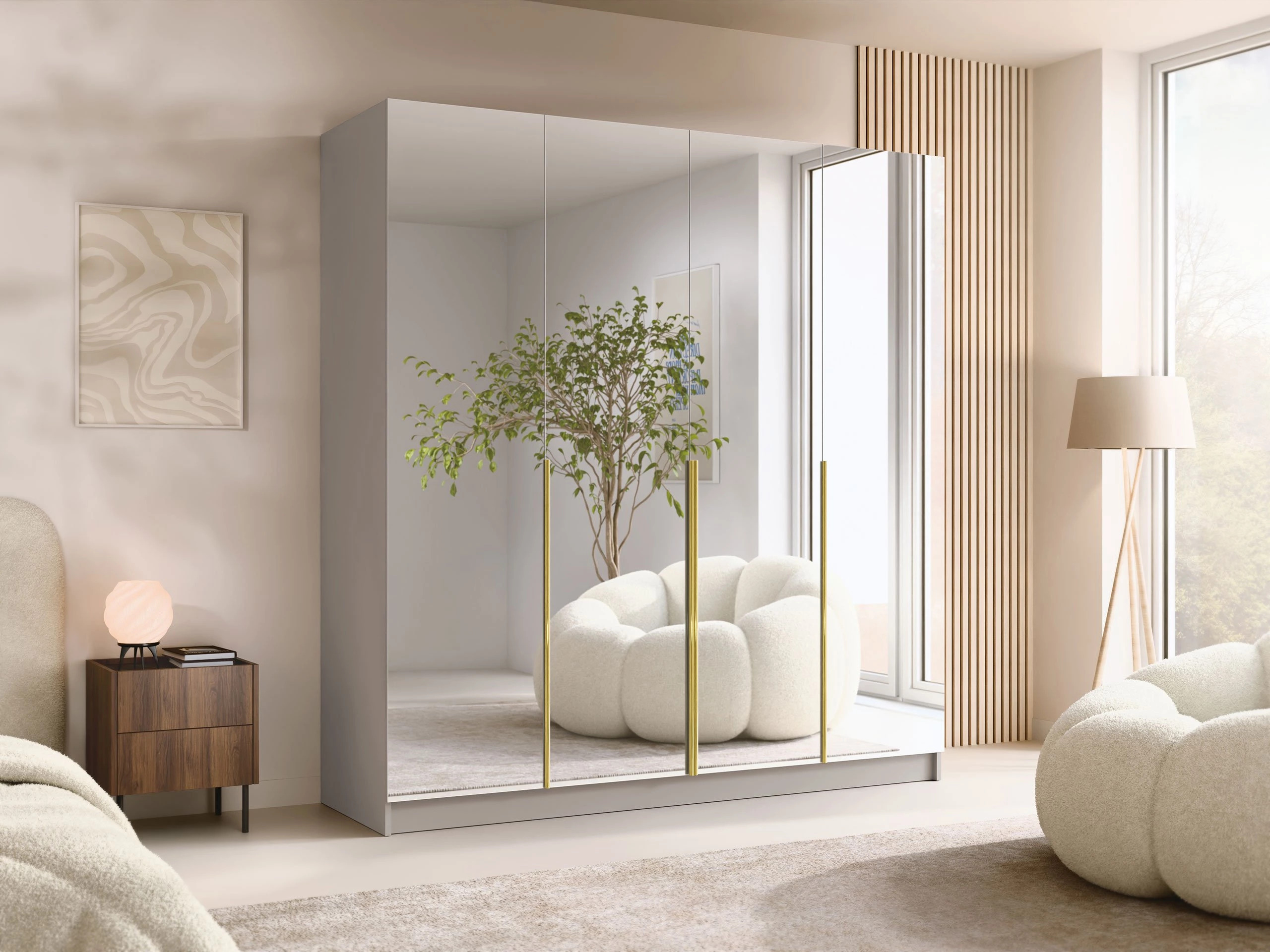 Garderobeskab Closico Navor III (Kashmir + Gylden)